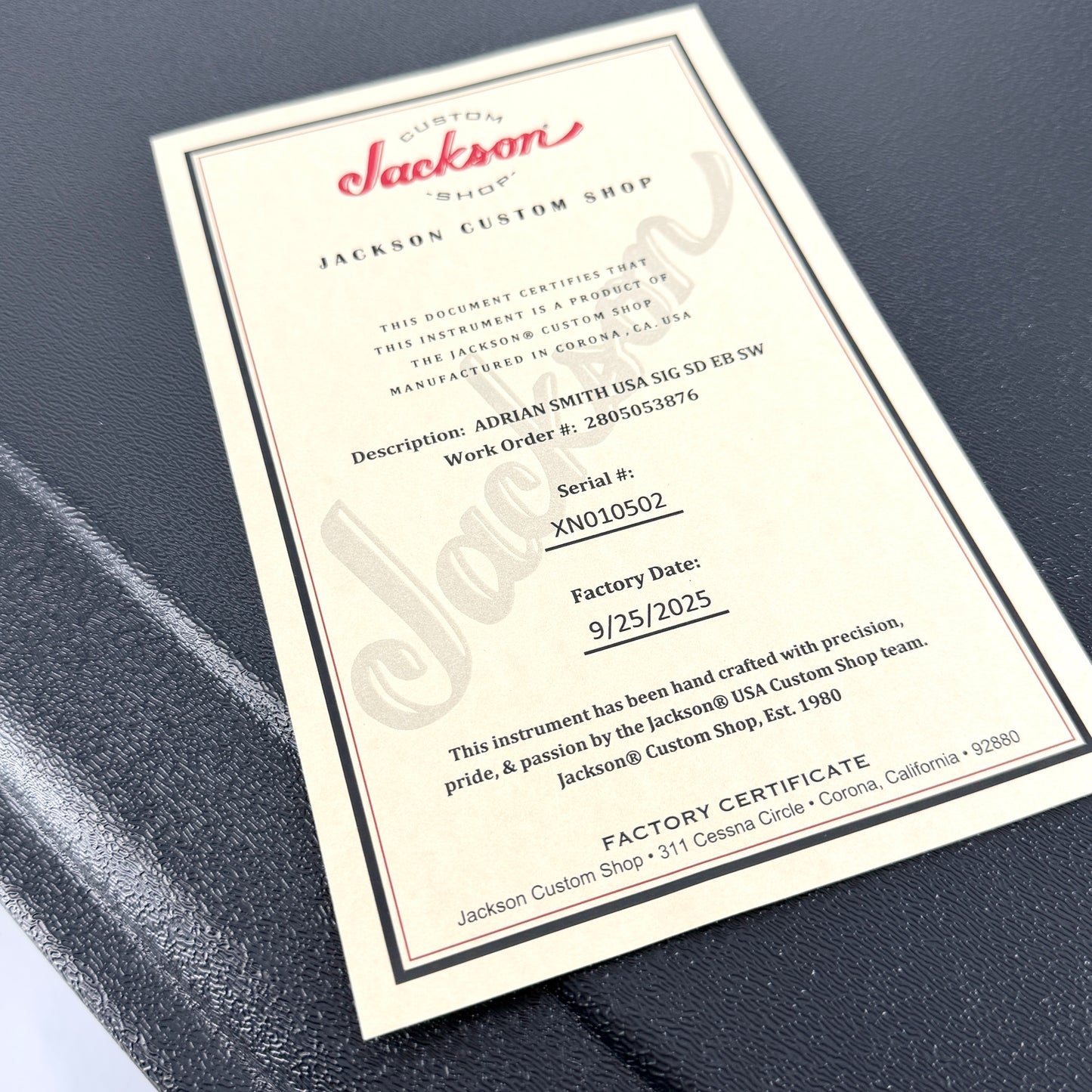 2025 Jackson Custom Shop Adrian Smith San Dimas - Snow White