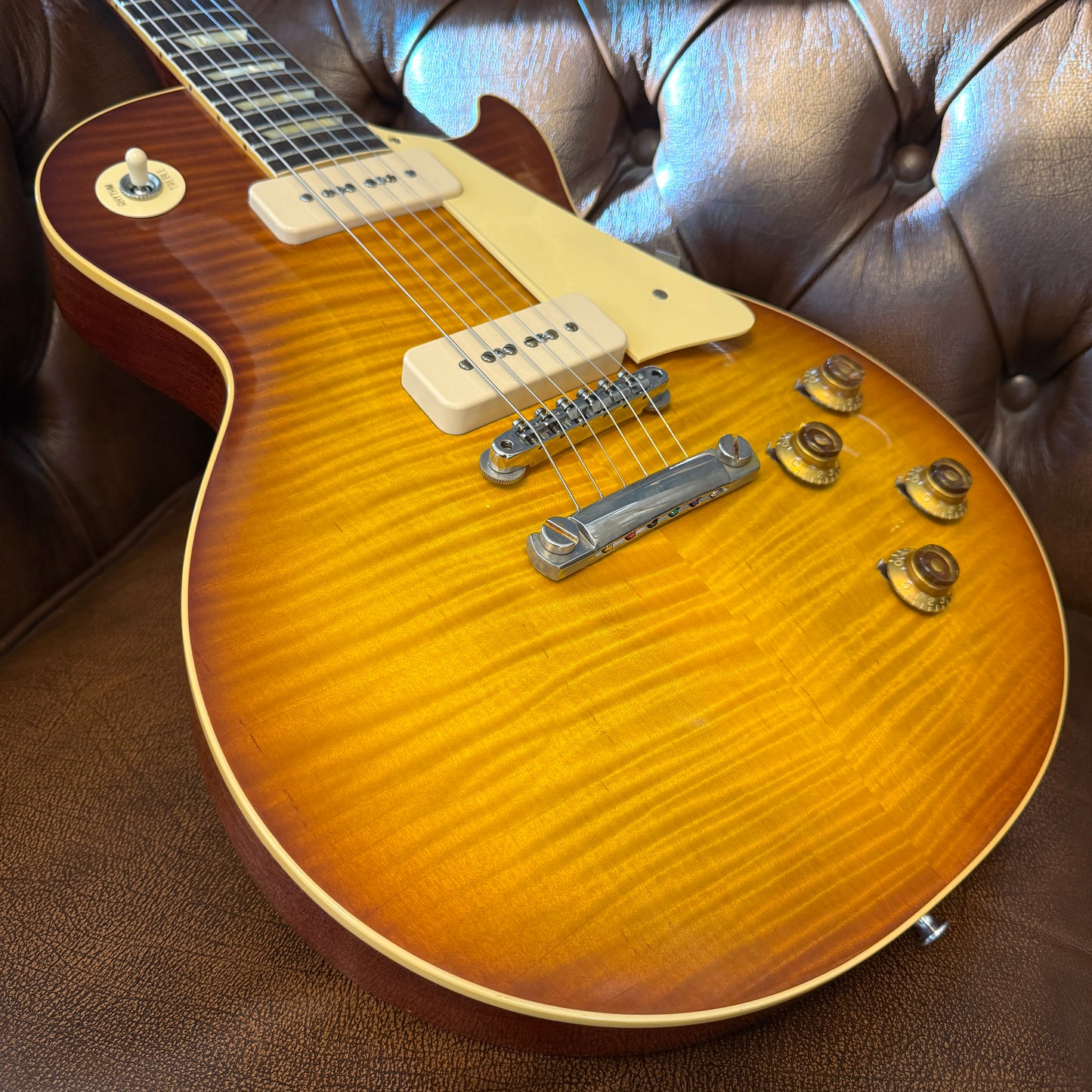 2024 Gibson Custom M2M Murphy Aged 1956 Les Paul Handpicked Top Ultra Light - Slow Ice Tea Fade