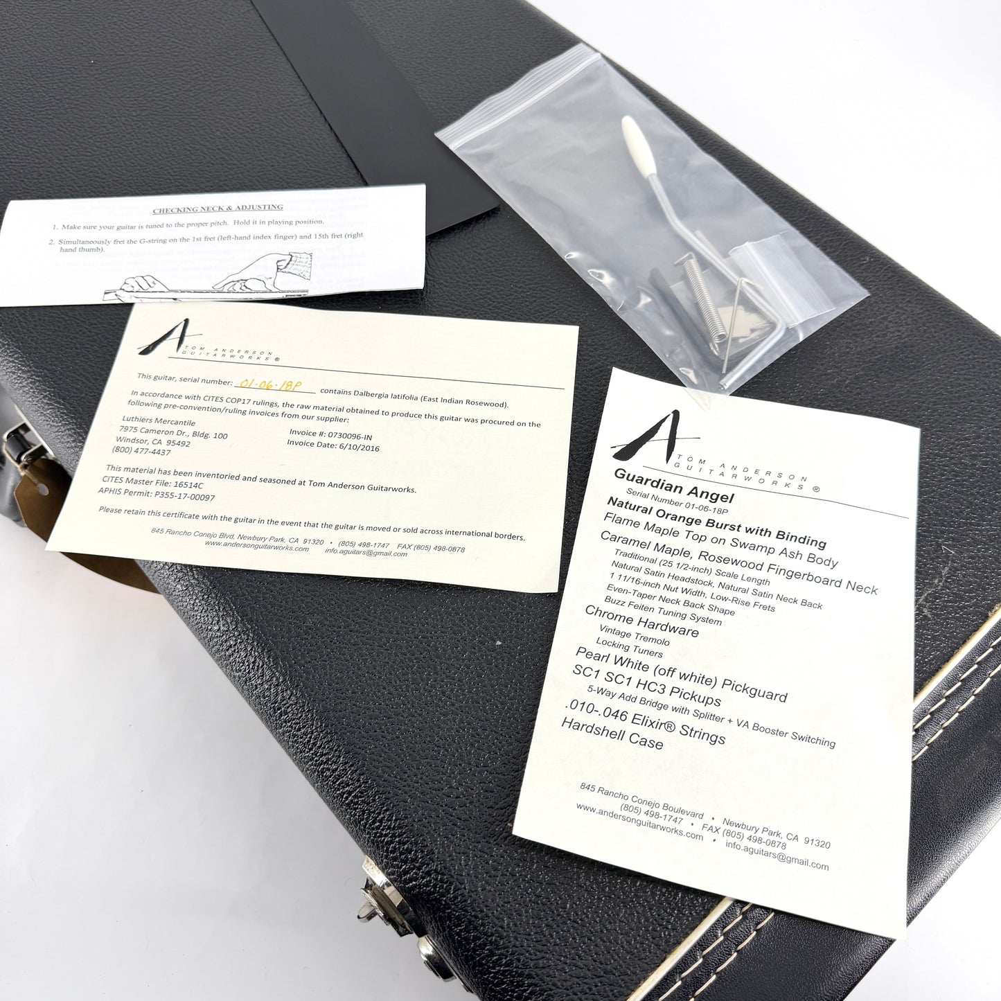 2018 Tom Anderson Guardian Angel - Natural Orange Burst