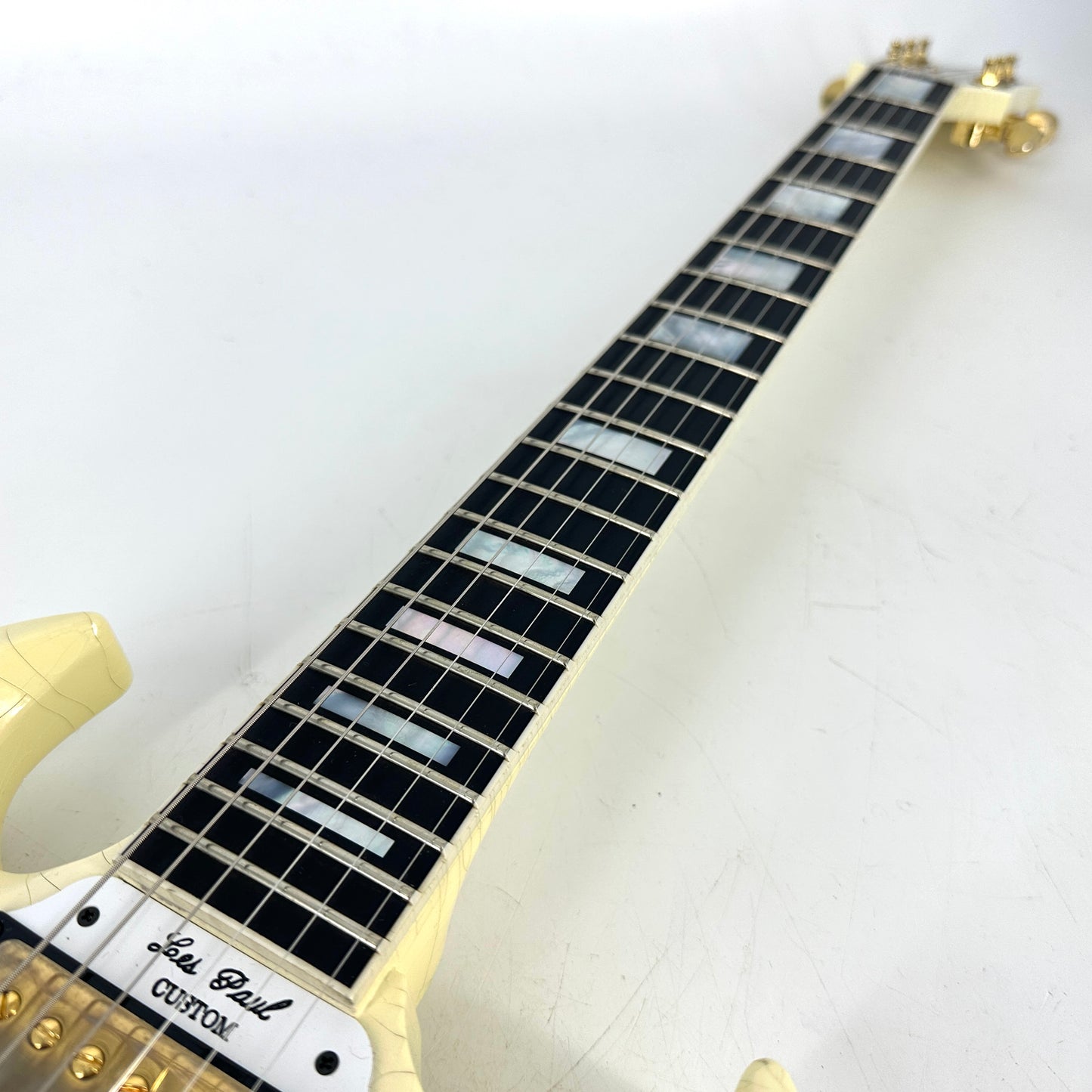 2020 Gibson Murphy Lab '63 Les Paul SG Custom with Maestro Ultra Light Aged - Classic White