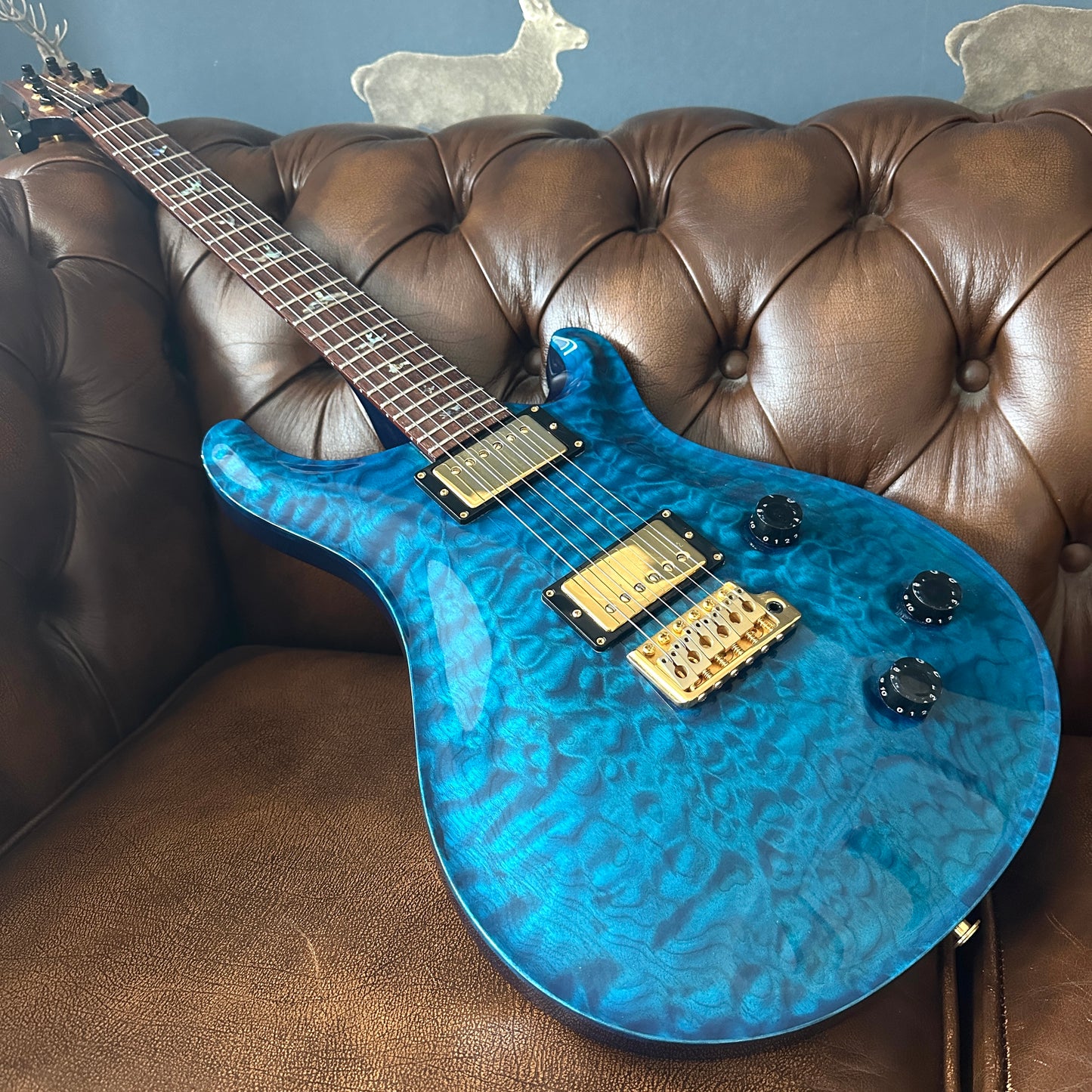 1999 PRS Custom 22 Artist - Royal Blue Quilt