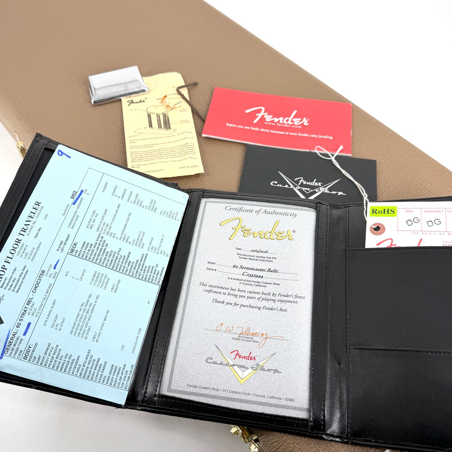 2018 Fender Custom Shop 60 Stratocaster Relic – Chocolate 3 Tone Sunburst