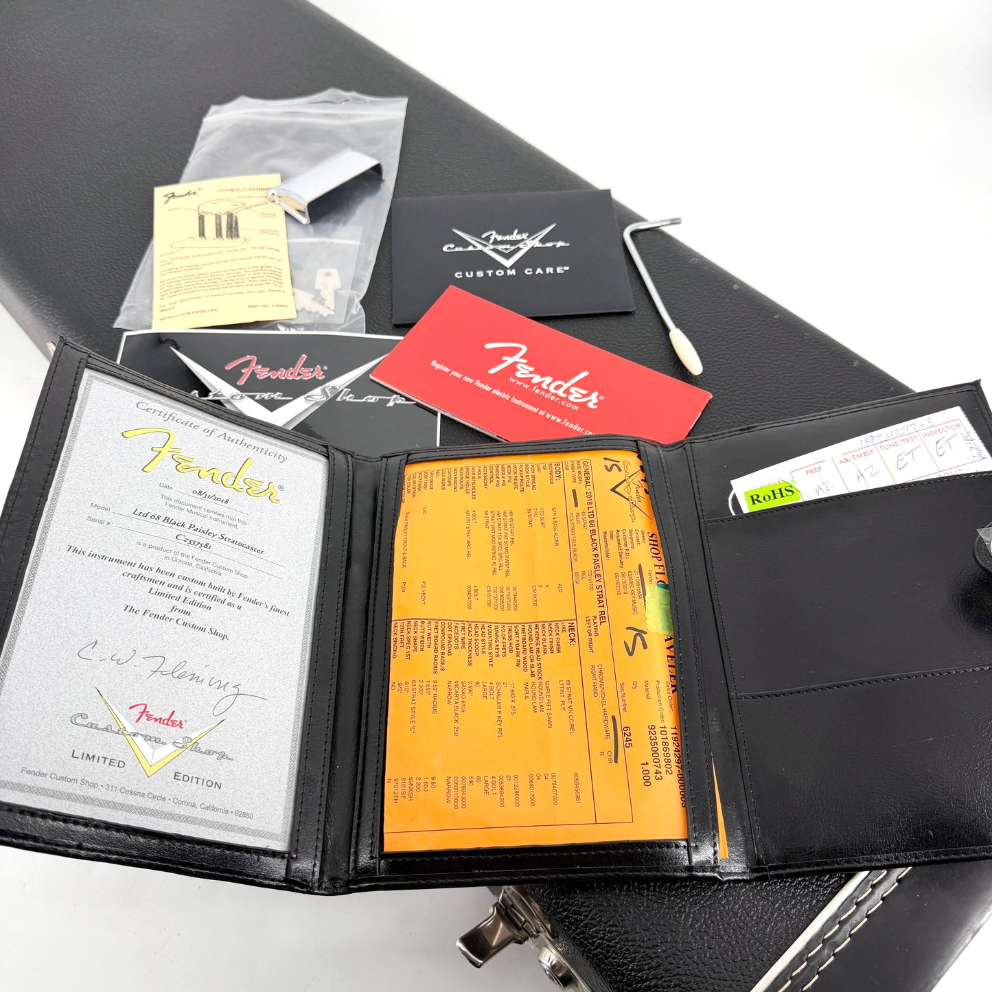 2018 Fender Custom Shop Limited Edition ’68 Stratocaster Relic - Black Paisley