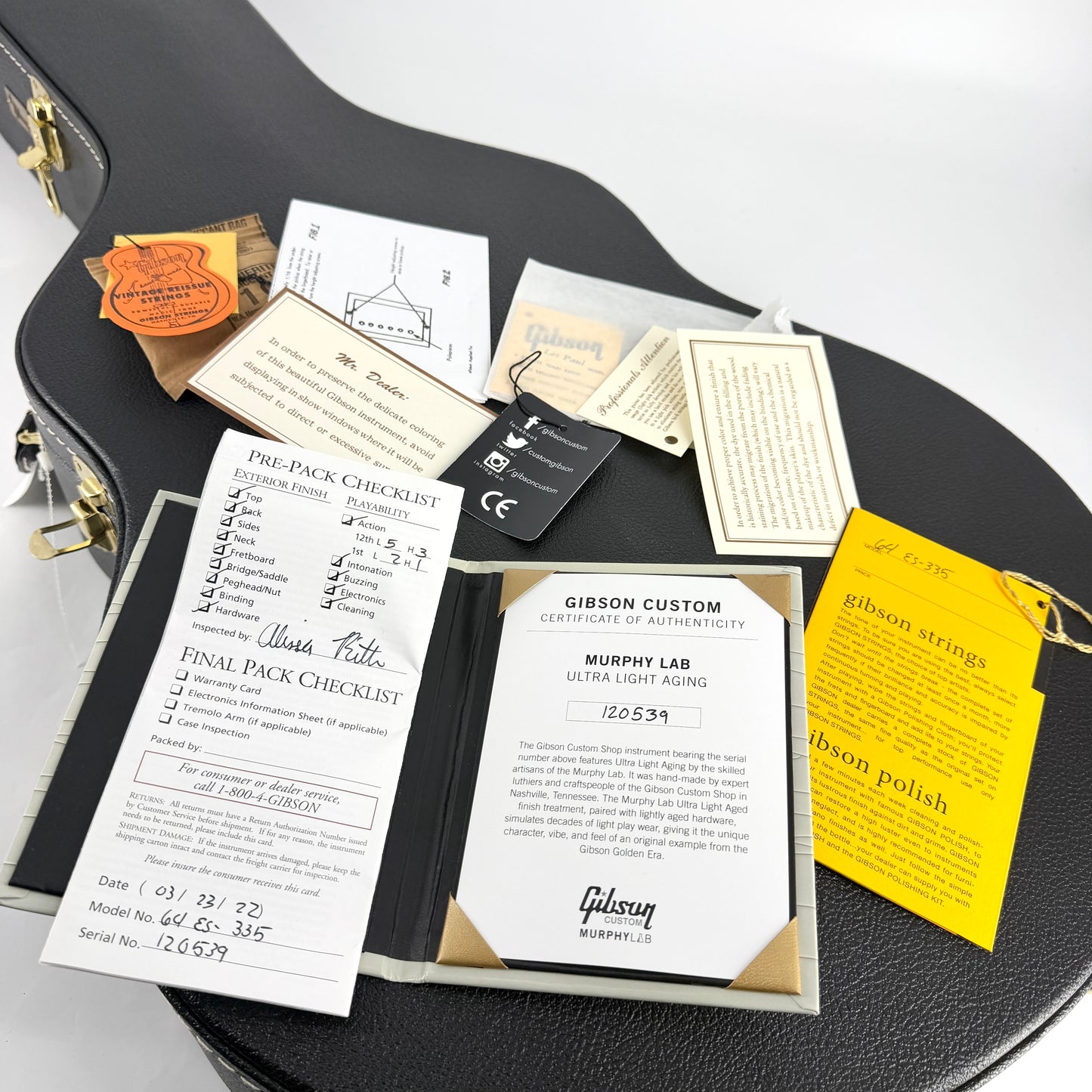 2022 Gibson Custom Murphy Lab 1964 ES-335 Ultra Light Aged - Sixties Cherry