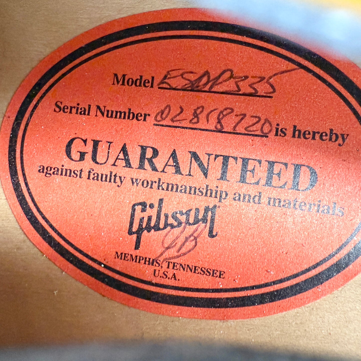 2008 Gibson ES-335 – Vintage Sunburst