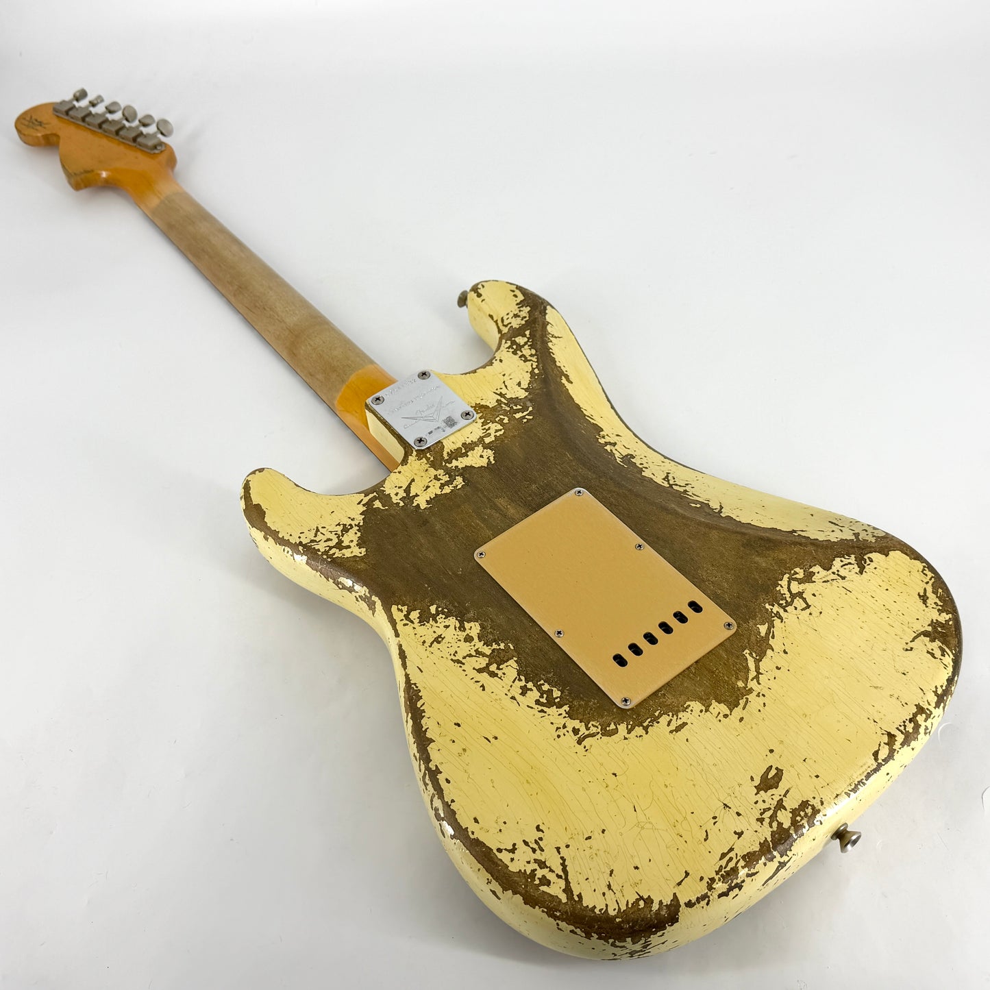 2019 Fender Custom Shop NAMM Ltd Big Head Stratocaster Super Heavy Relic - Vintage White