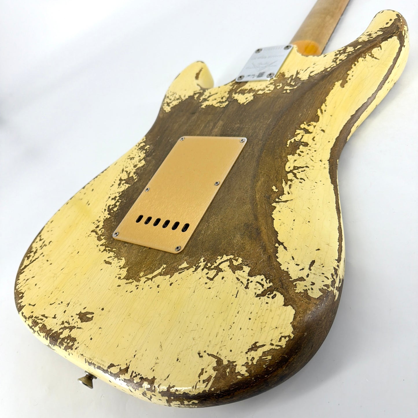 2019 Fender Custom Shop NAMM Ltd Big Head Stratocaster Super Heavy Relic - Vintage White