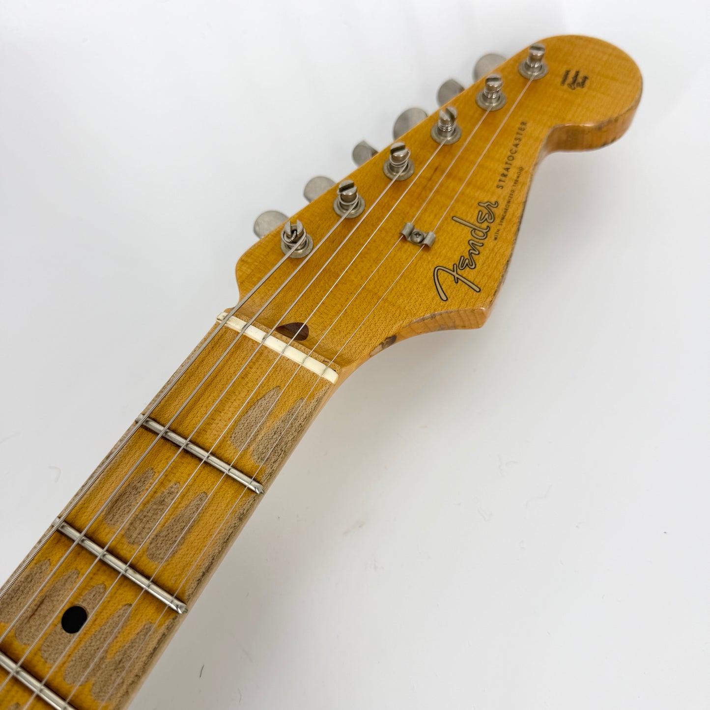 2018 Fender Custom Shop NAMM Ltd Edition '56 Thinline Stratocaster Heavy Relic – Coral Red over Sunburst