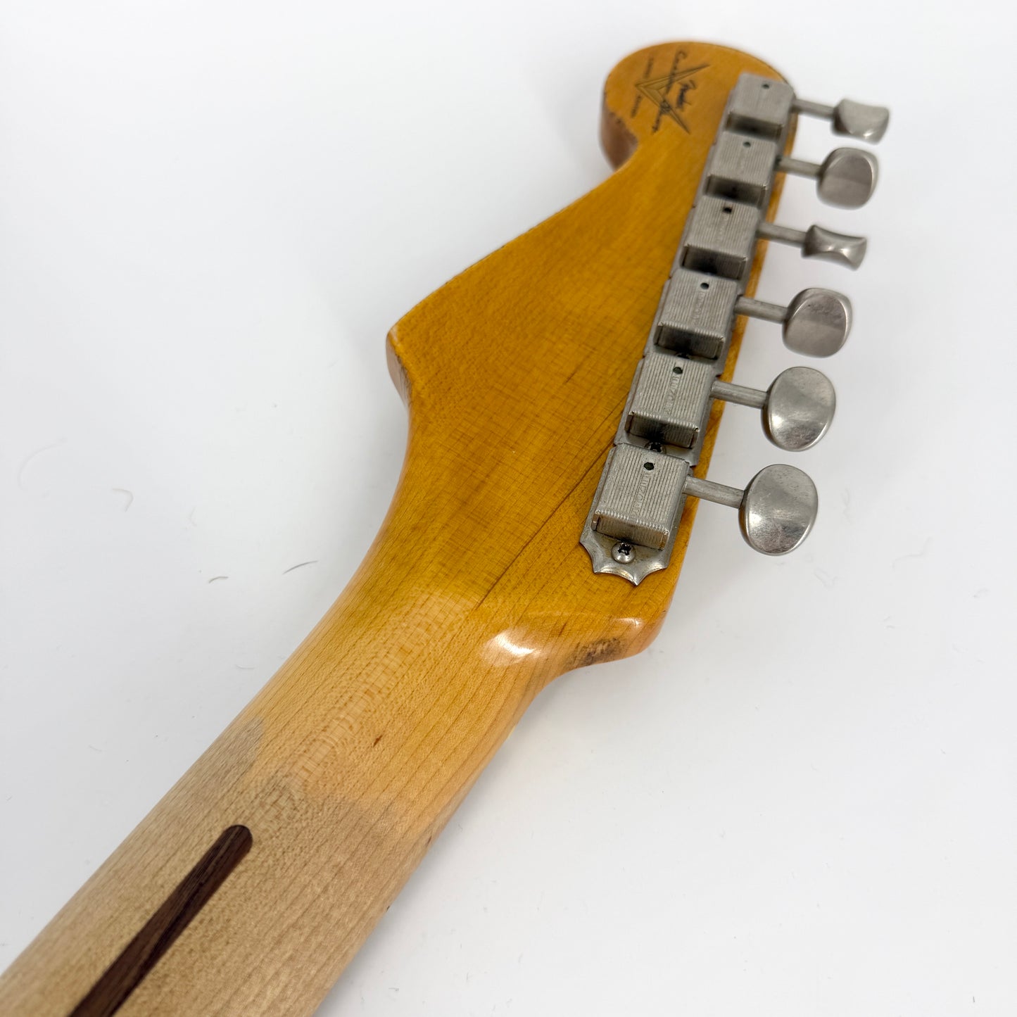 2018 Fender Custom Shop NAMM Ltd Edition '56 Thinline Stratocaster Heavy Relic – Coral Red over Sunburst