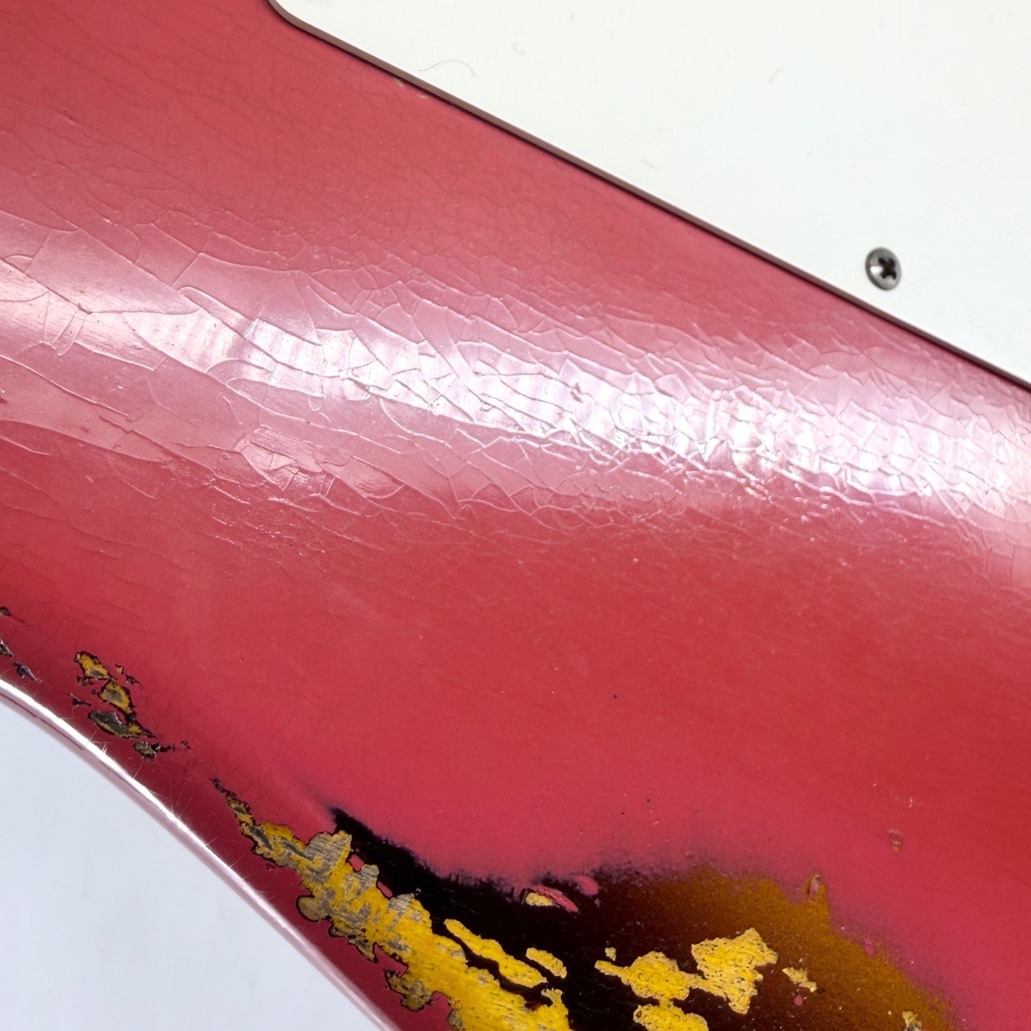 2018 Fender Custom Shop NAMM Ltd Edition '56 Thinline Stratocaster Heavy Relic – Coral Red over Sunburst