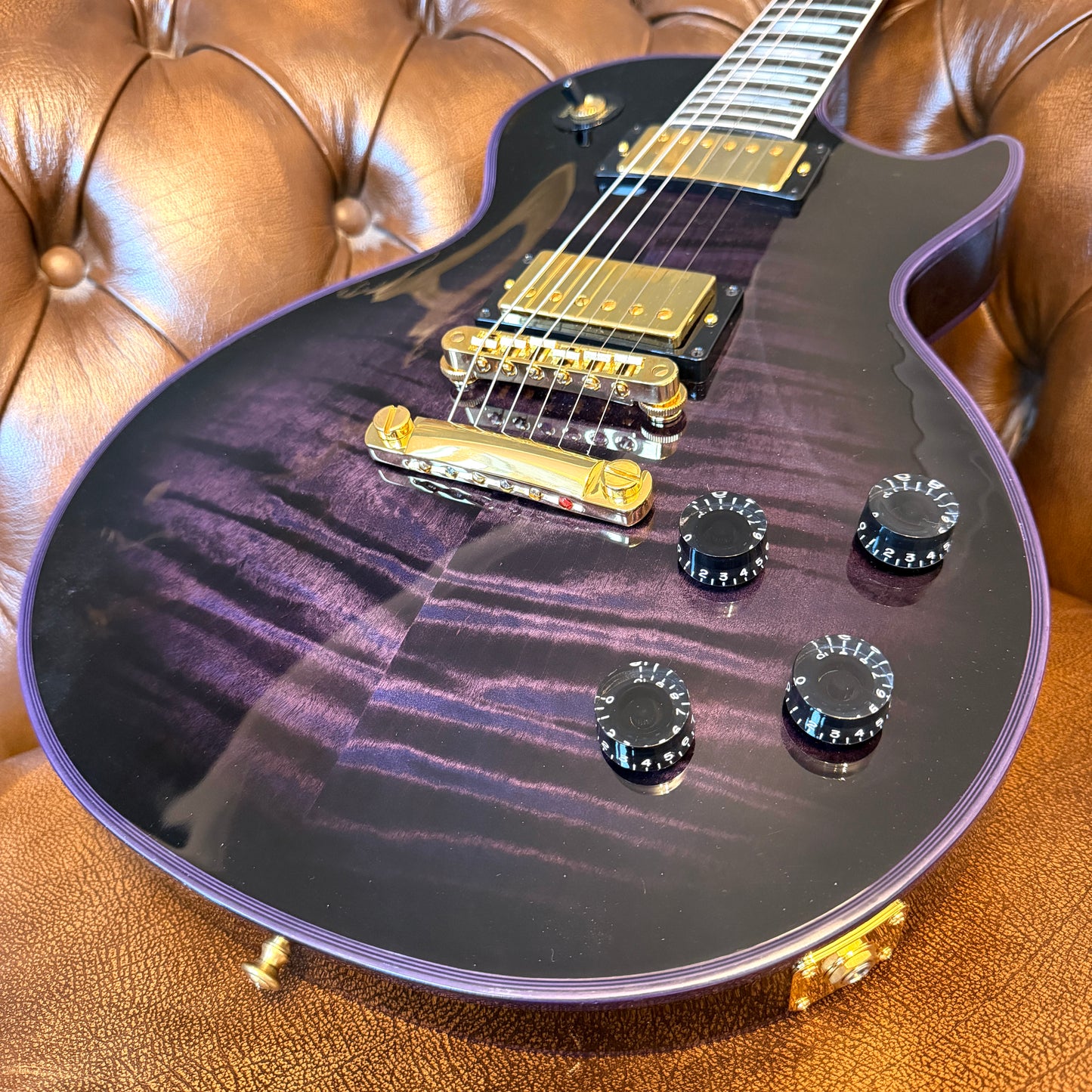2024 Gibson Custom Shop M2M Les Paul Custom Figured – Purple Widow