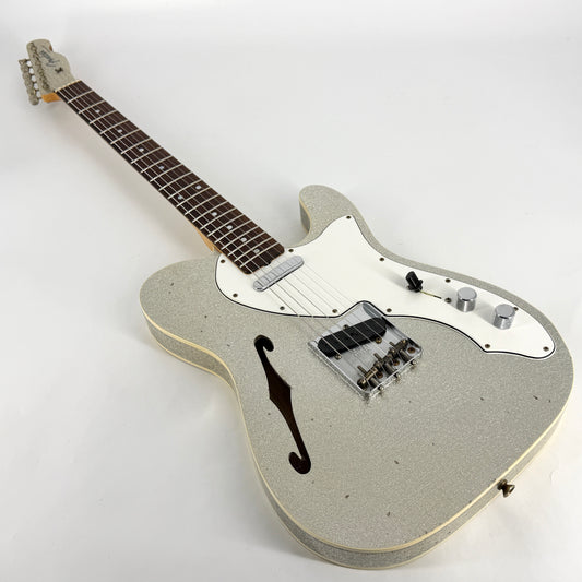 2024 Fender Custom Shop Limited 1960 Telecaster Custom Thinline Journeyman Relic - Aged Silver Sparkle