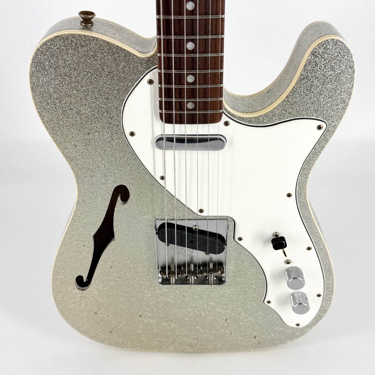 2024 Fender Custom Shop Limited 1960 Telecaster Custom Thinline Journeyman Relic - Aged Silver Sparkle