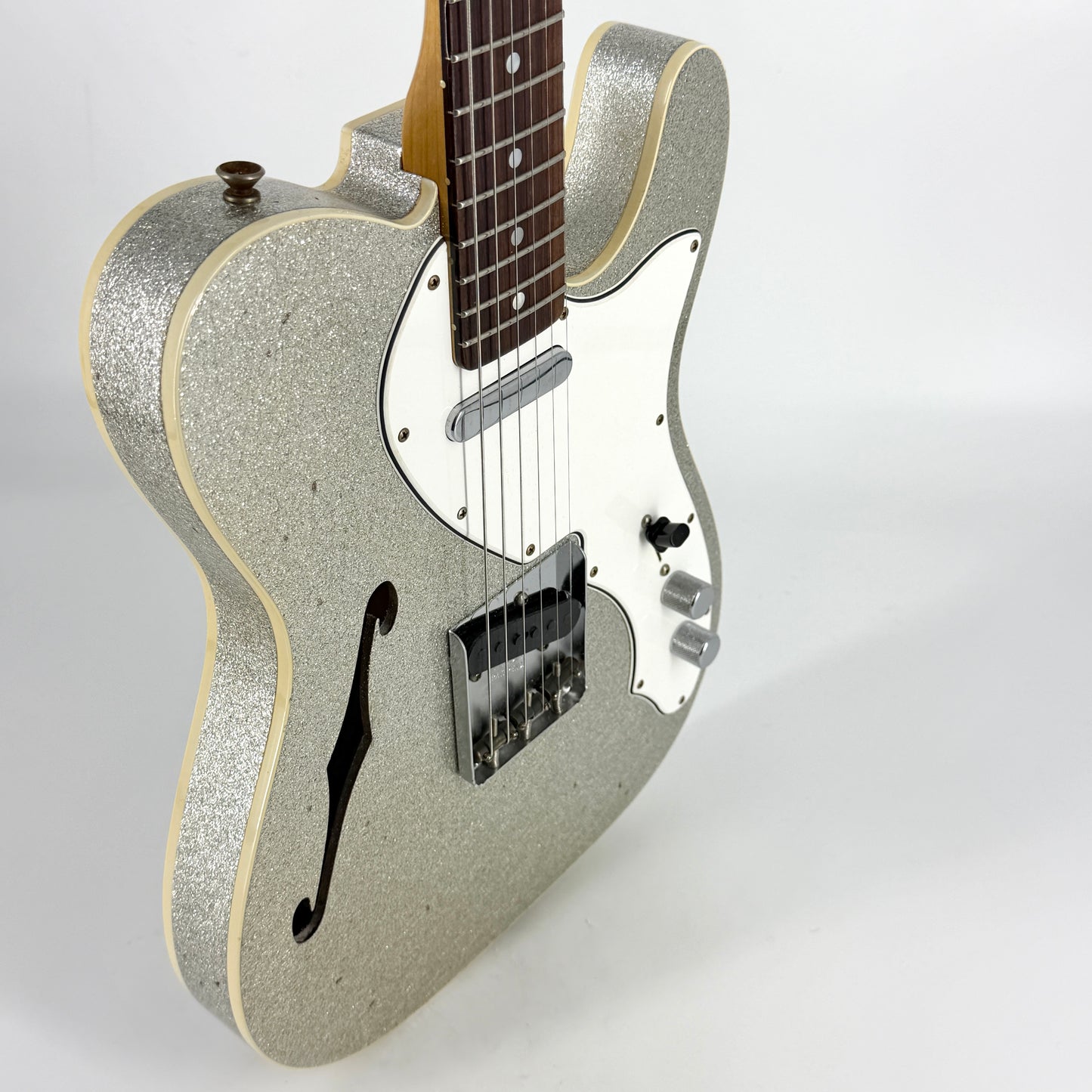 2024 Fender Custom Shop Limited 1960 Telecaster Custom Thinline Journeyman Relic - Aged Silver Sparkle