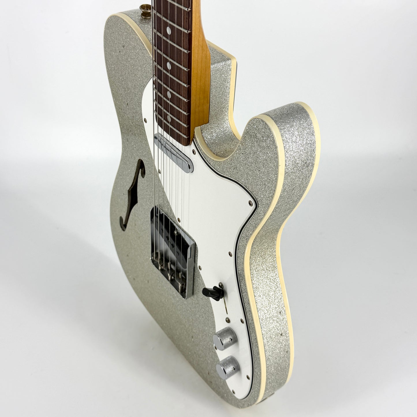 2024 Fender Custom Shop Limited 1960 Telecaster Custom Thinline Journeyman Relic - Aged Silver Sparkle