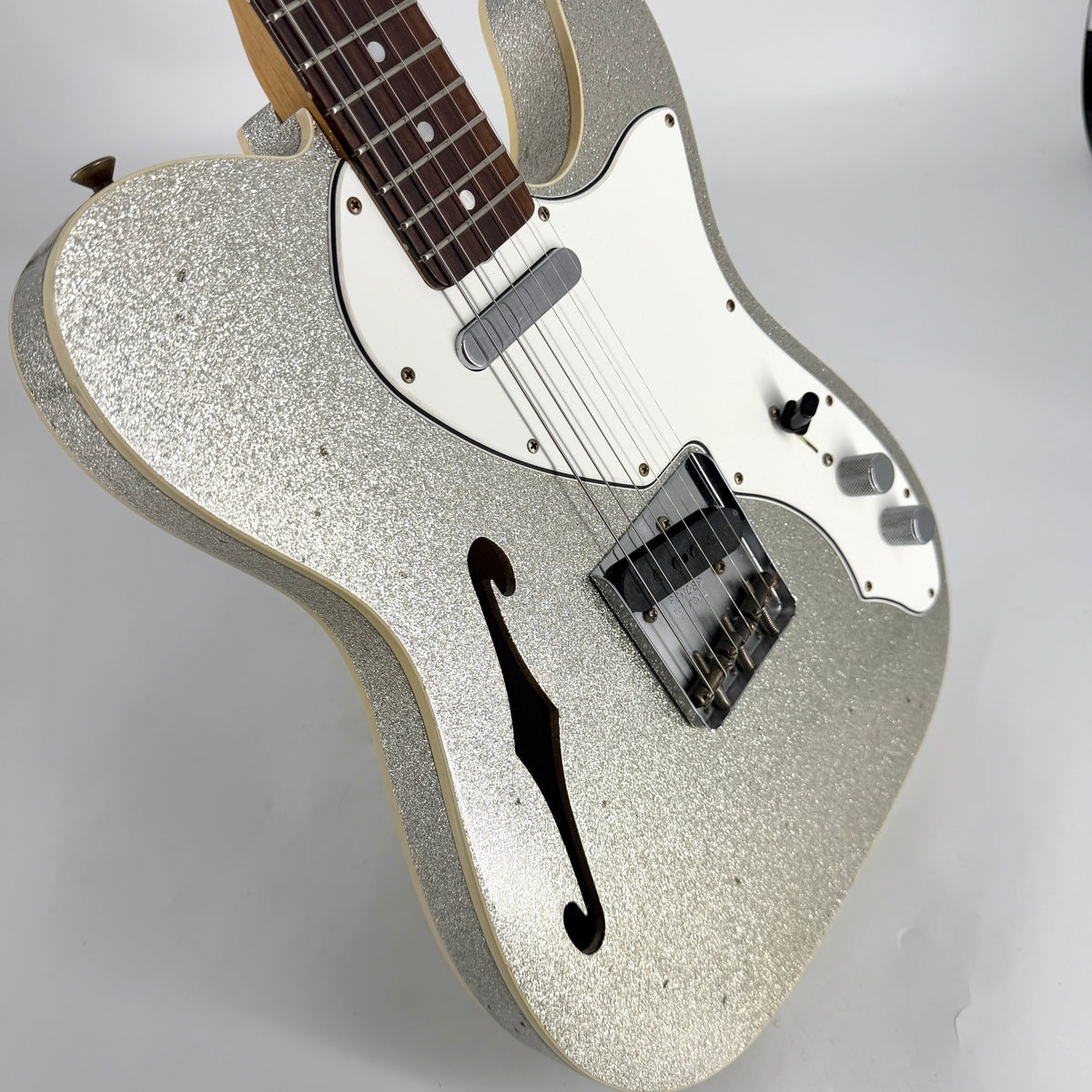 2024 Fender Custom Shop Limited 1960 Telecaster Custom Thinline Journeyman Relic - Aged Silver Sparkle