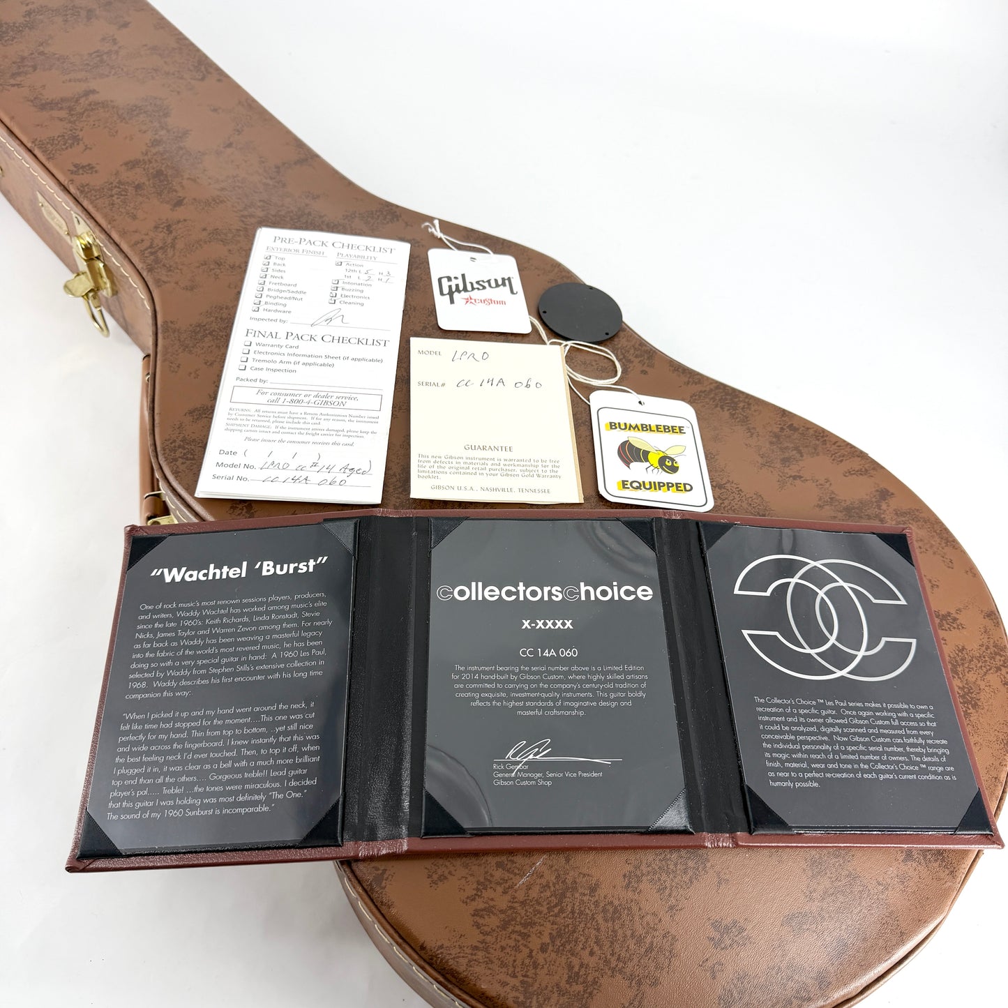 2014 Gibson Custom Shop Collectors Choice #14 Waddy Wachtel 1960 Les Paul Standard - Wachtel Burst
