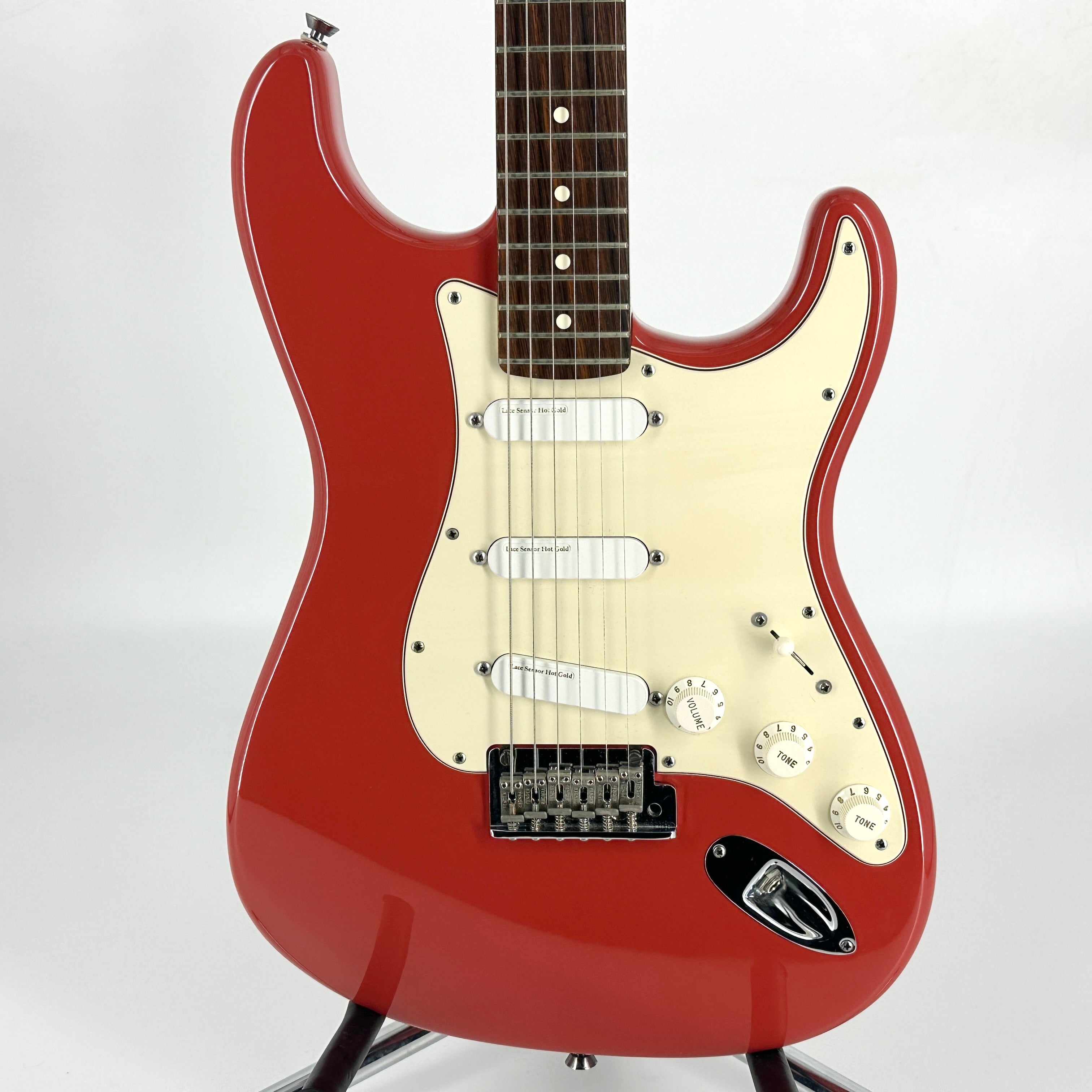 2008 Fender American Standard Stratocaster – Ltd Edition Matching Headstock  – Fiesta Red