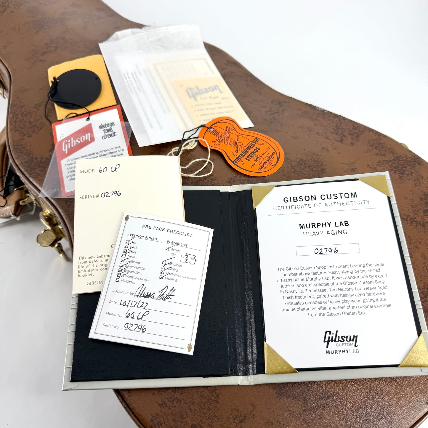2022 Gibson Custom Shop Murphy Lab 1960 Les Paul Heavy Aged - Slow Iced Tea Fade
