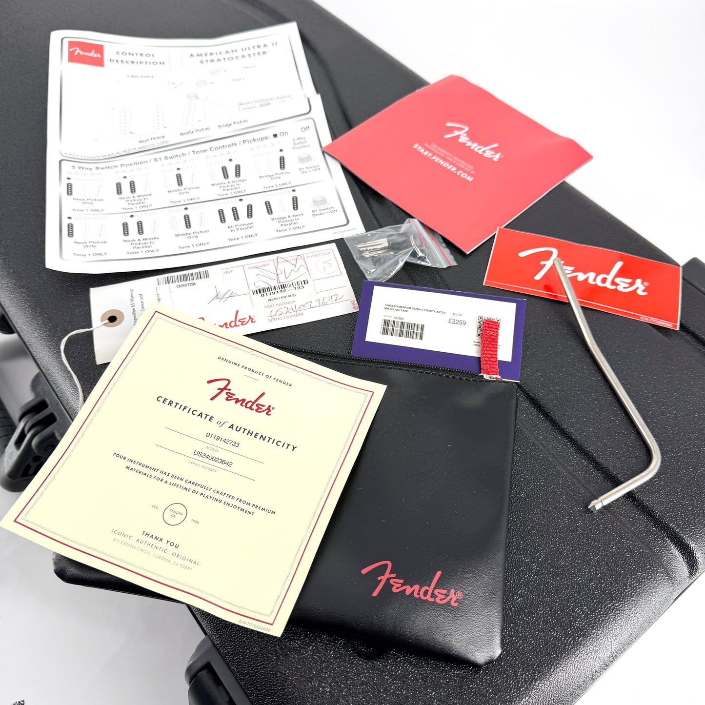 2024 Fender American Ultra II Stratocaster – Solar Flare