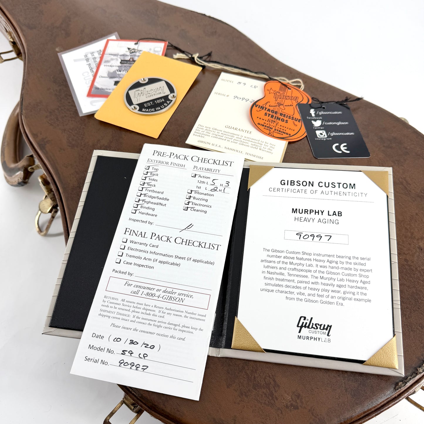 2020 Gibson Custom Murphy Lab 1959 Les Paul Heavy Aged - Slow Iced Tea Fade