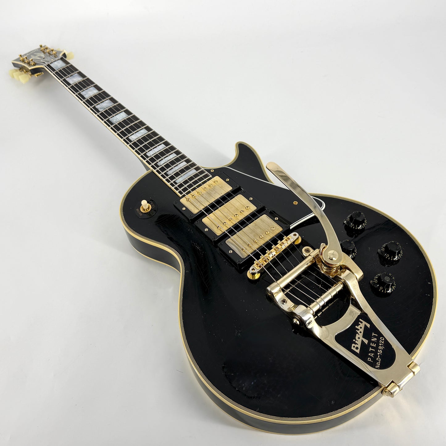 2023 Gibson Custom Murphy Lab Light Aged 1957 Les Paul Custom Triple Black Beauty - Ebony