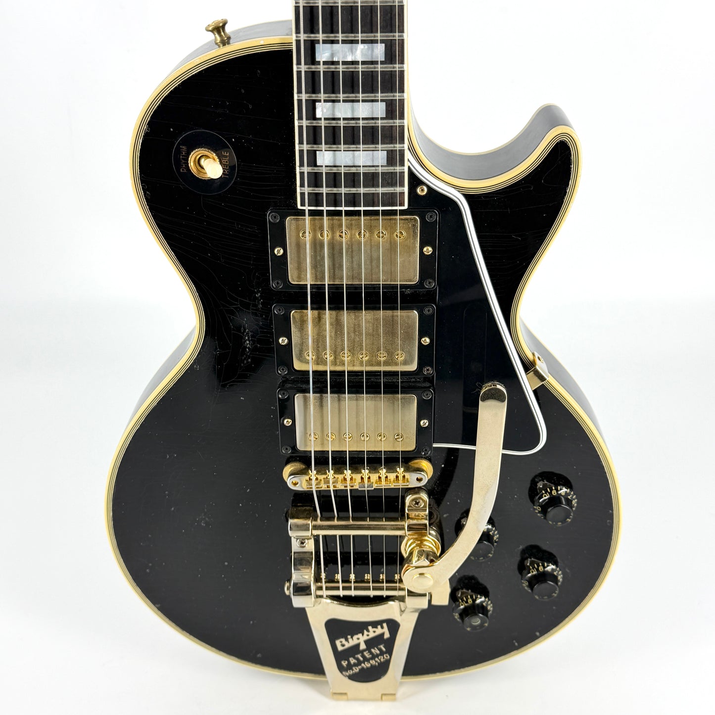 2023 Gibson Custom Murphy Lab Light Aged 1957 Les Paul Custom Triple Black Beauty - Ebony