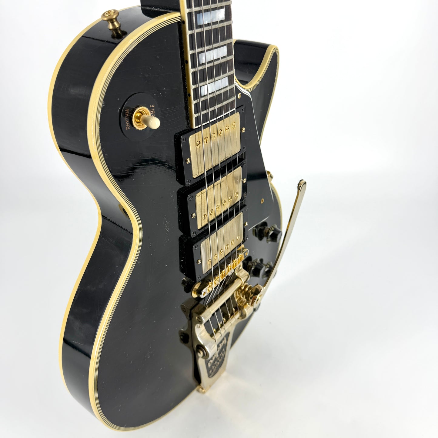 2023 Gibson Custom Murphy Lab Light Aged 1957 Les Paul Custom Triple Black Beauty - Ebony