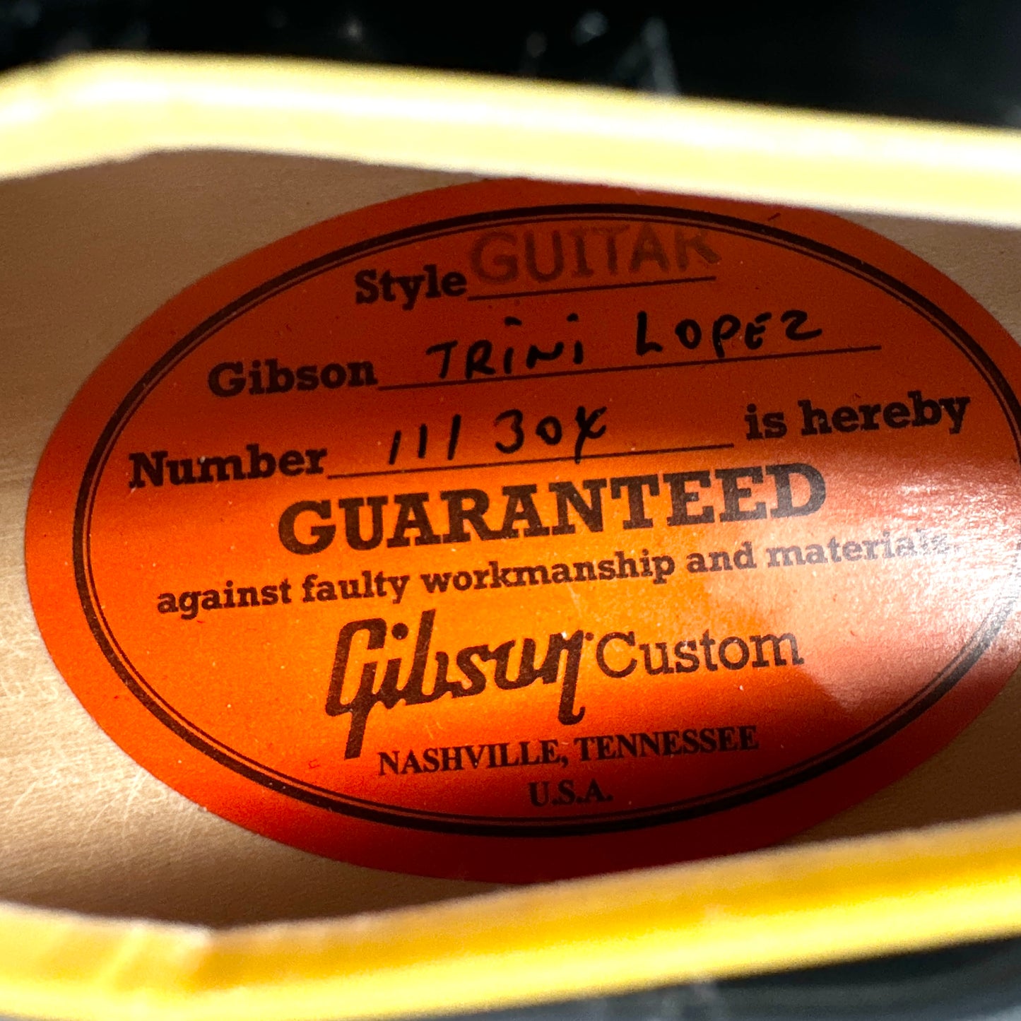 2021 Gibson Custom 1964 Reissue Trini Lopez Standard VOS - Ebony