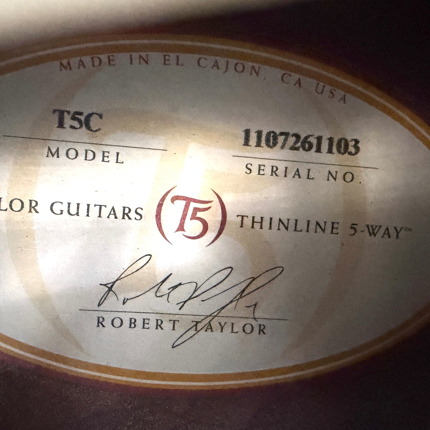 2011 Taylor T5-C Custom - Blue Edgeburst