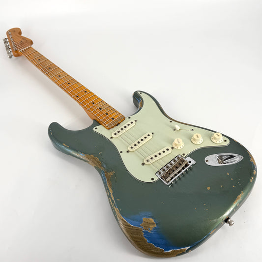 2016 Fender Custom Shop Ltd Edition '59 Stratocaster Heavy Relic - Olive Drab Green over Lake Placid Blue