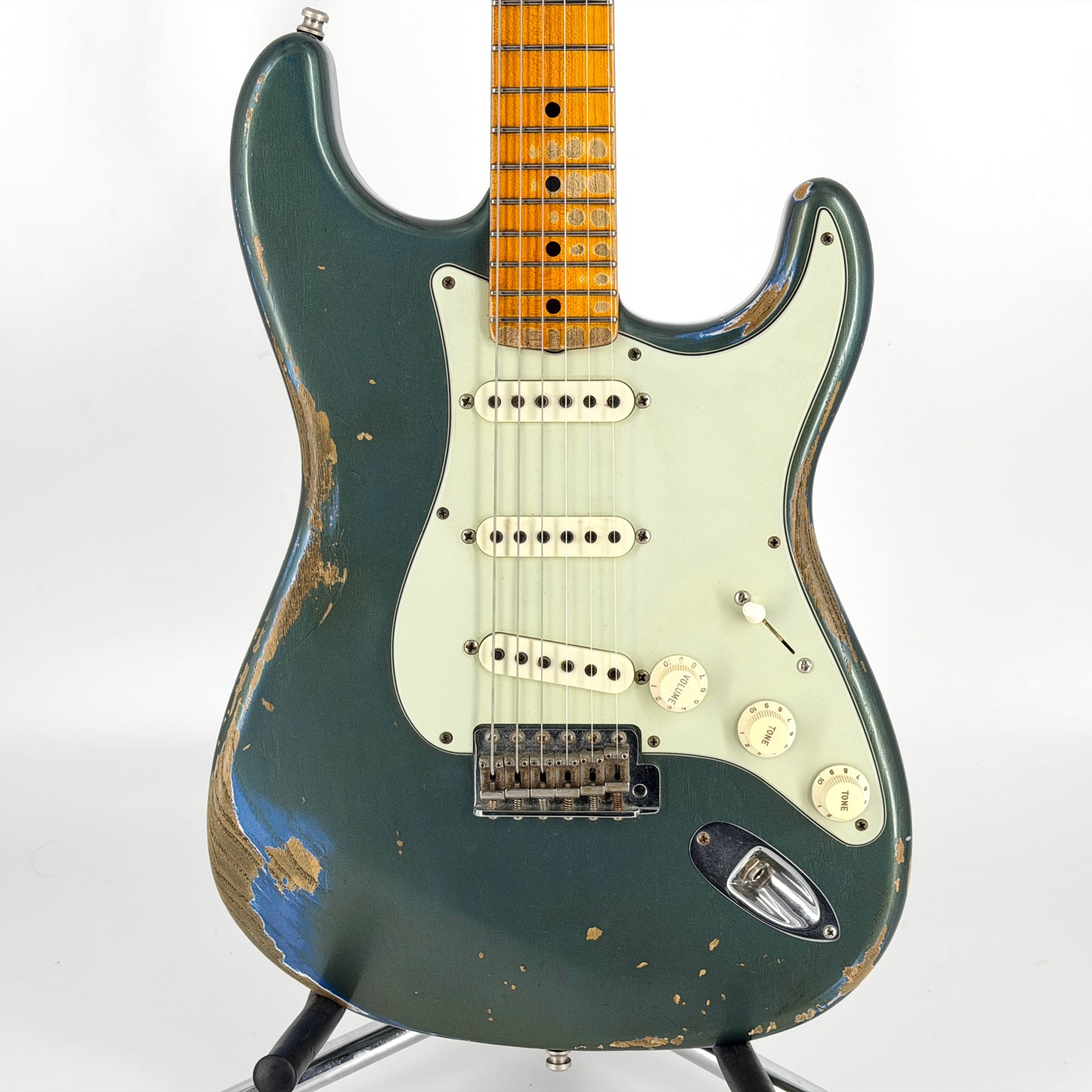 2016 Fender Custom Shop Ltd Edition '59 Stratocaster Heavy Relic - Olive Drab Green over Lake Placid Blue