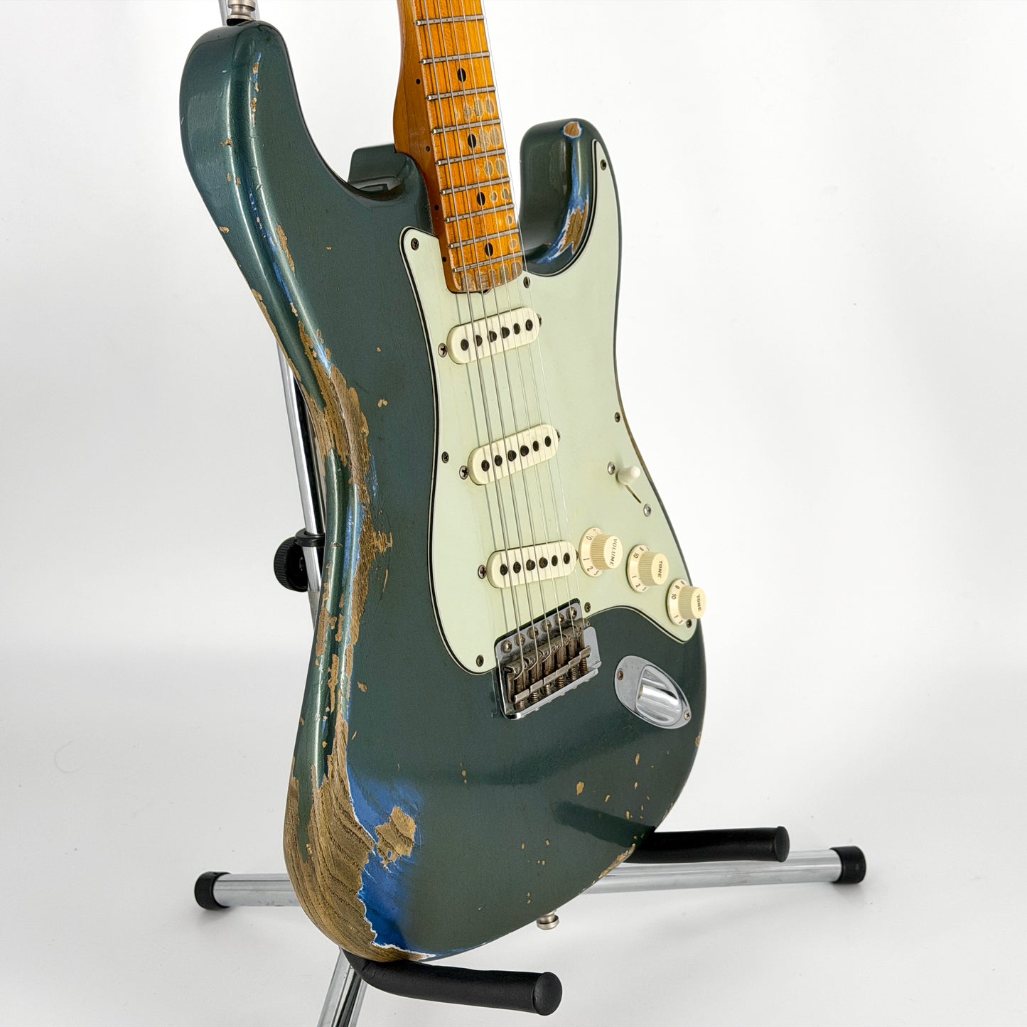 2016 Fender Custom Shop Ltd Edition '59 Stratocaster Heavy Relic - Olive Drab Green over Lake Placid Blue