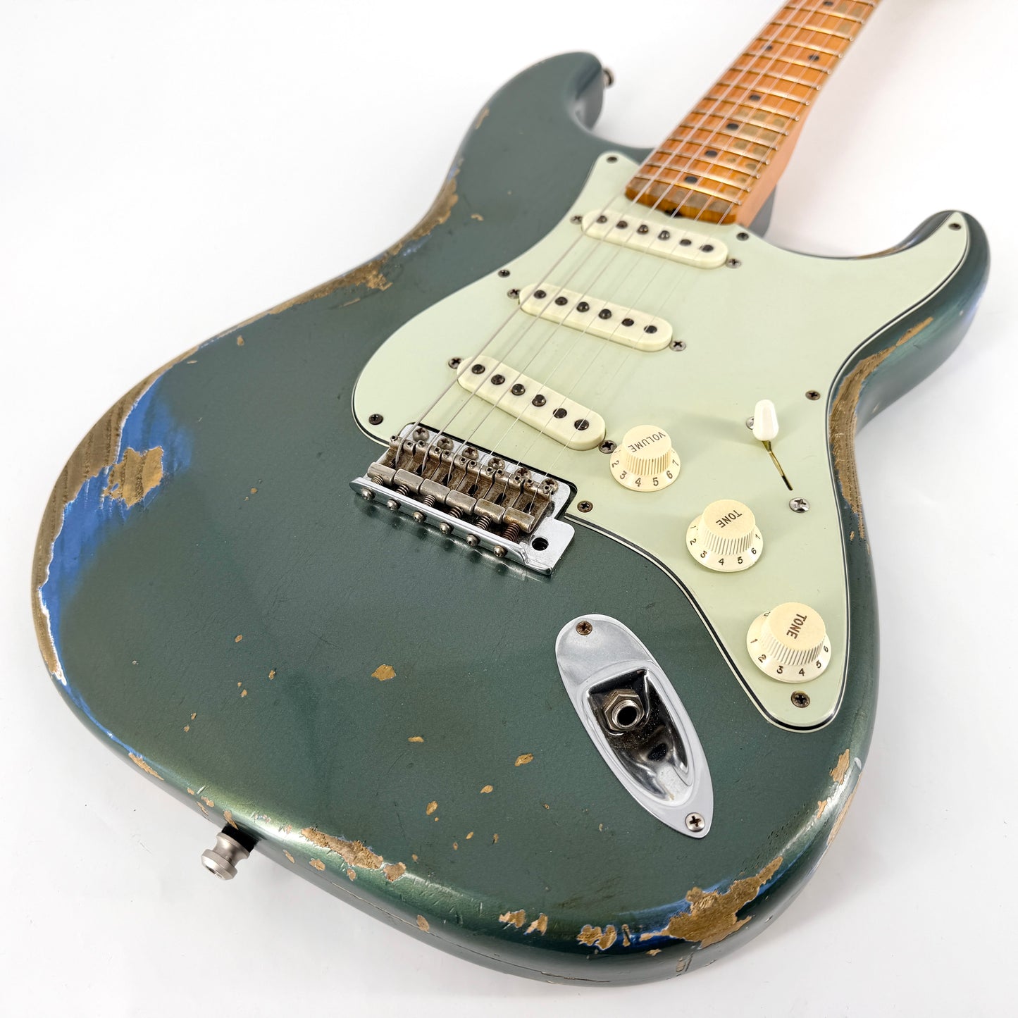 2016 Fender Custom Shop Ltd Edition '59 Stratocaster Heavy Relic - Olive Drab Green over Lake Placid Blue