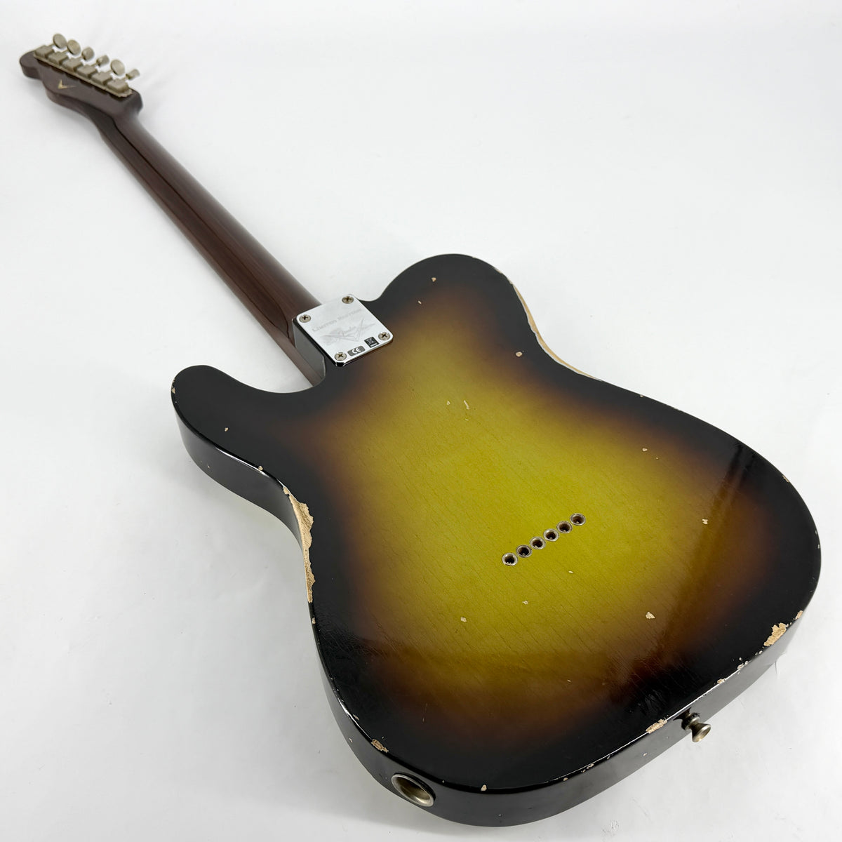 2016 Fender Custom Shop Ltd 50's Telecaster Thinline Relic Solid Rosewood Neck - Chocolate 3 Tone Sunburst