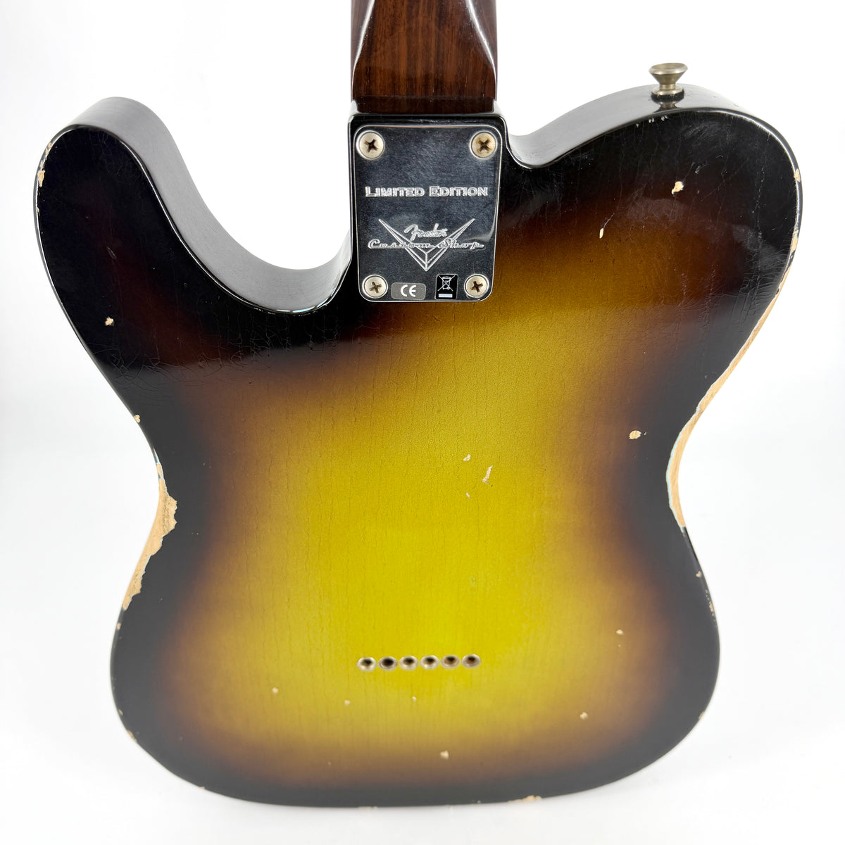 2016 Fender Custom Shop Ltd 50's Telecaster Thinline Relic Solid Rosewood Neck - Chocolate 3 Tone Sunburst