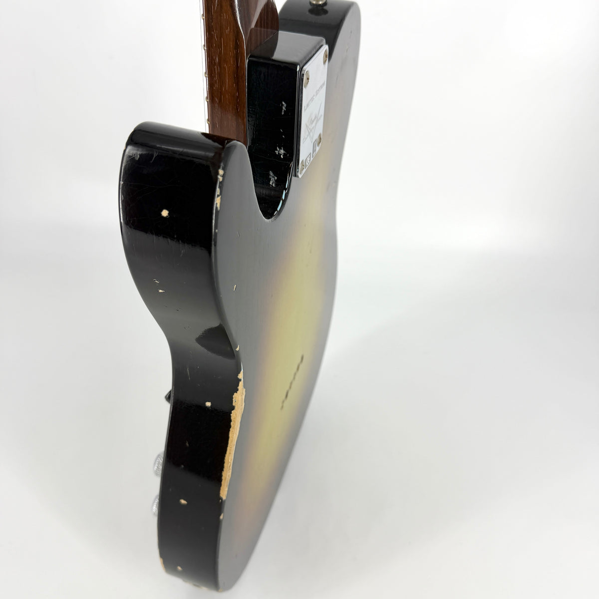 2016 Fender Custom Shop Ltd 50's Telecaster Thinline Relic Solid Rosewood Neck - Chocolate 3 Tone Sunburst