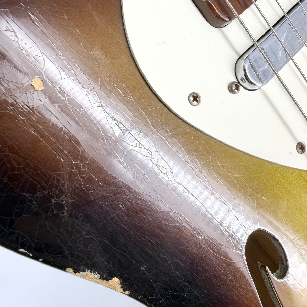 2016 Fender Custom Shop Ltd 50's Telecaster Thinline Relic Solid Rosewood Neck - Chocolate 3 Tone Sunburst