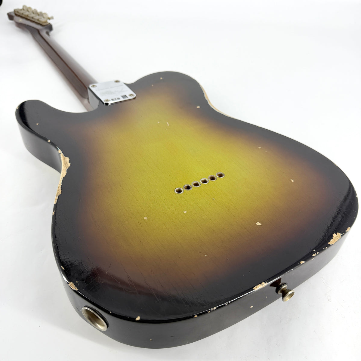 2016 Fender Custom Shop Ltd 50's Telecaster Thinline Relic Solid Rosewood Neck - Chocolate 3 Tone Sunburst