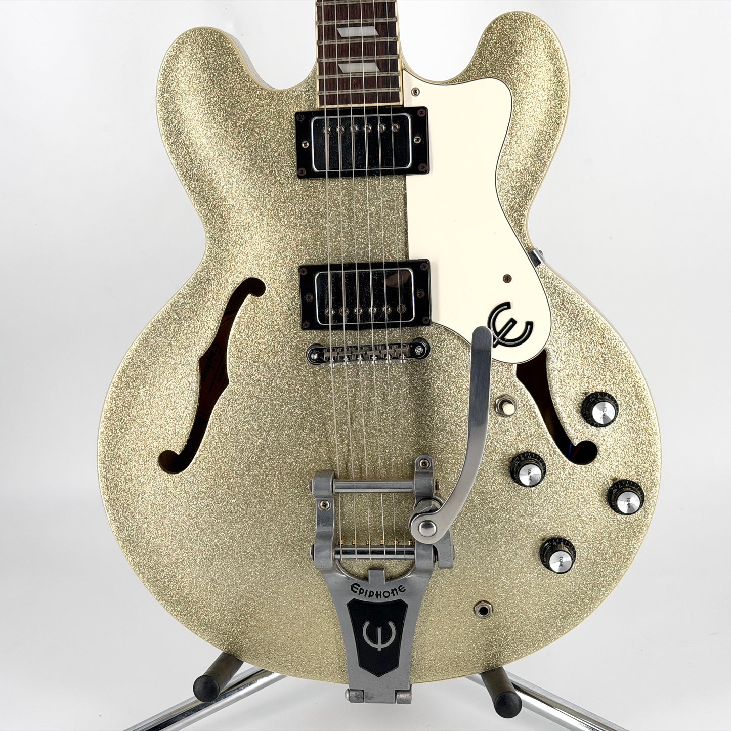 1997 Epiphone Limited Edition Riviera - Peerless Korea - Silver Sparkle