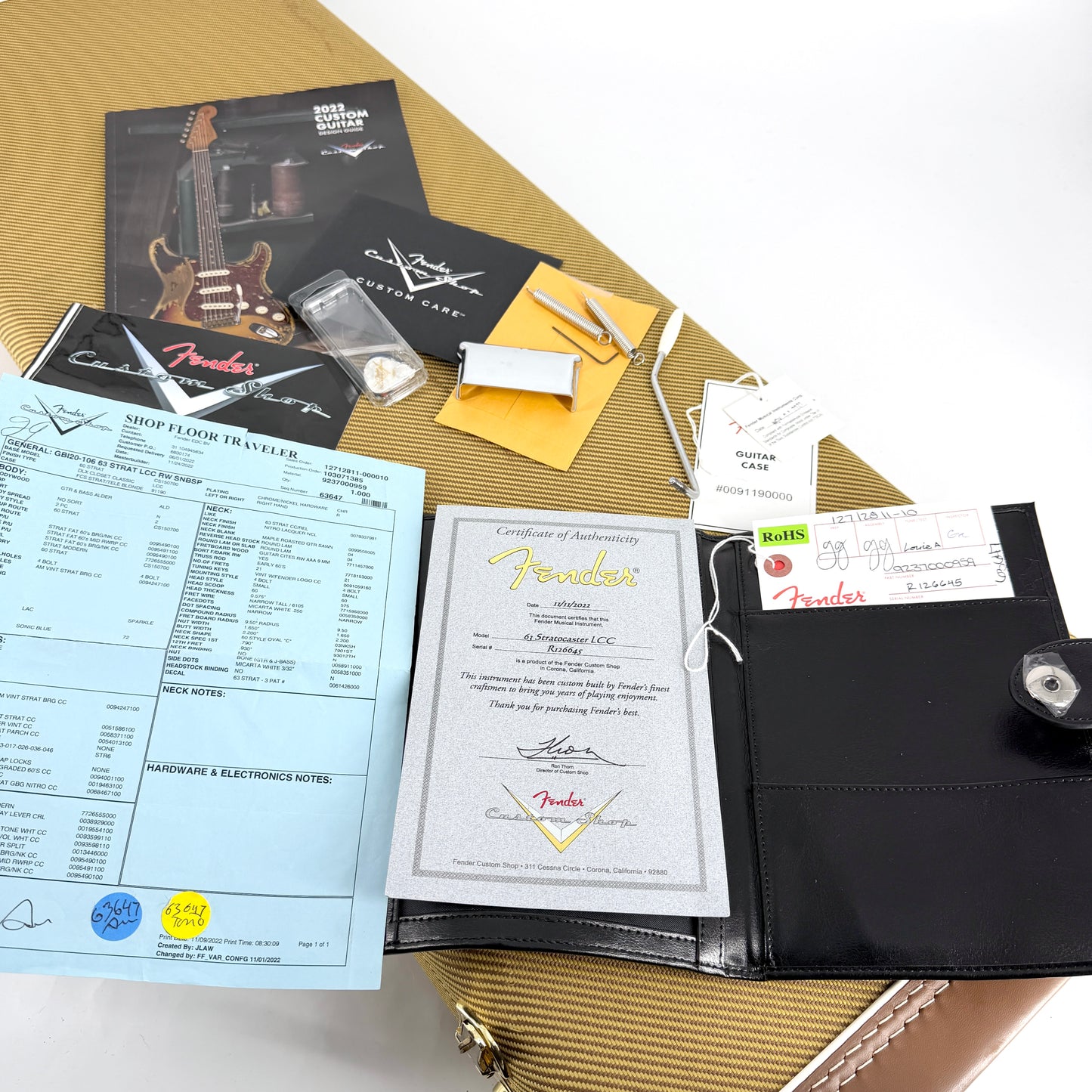 2022 Fender Custom Shop ’63 Lush Closet Classic Stratocaster – Sonic Blue Sparkle