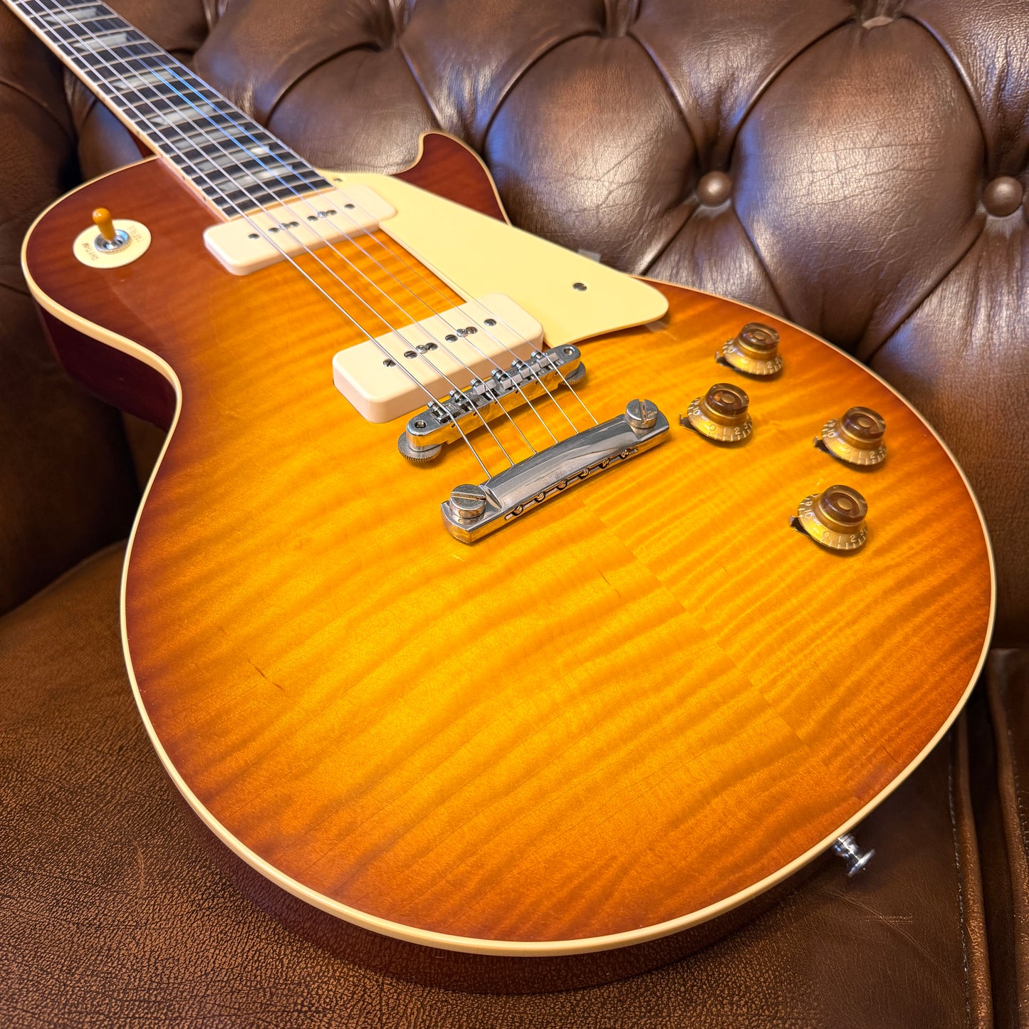 2024 Gibson Custom M2M Murphy Aged 1956 Les Paul Handpicked Top Ultra Light - Slow Ice Tea Fade