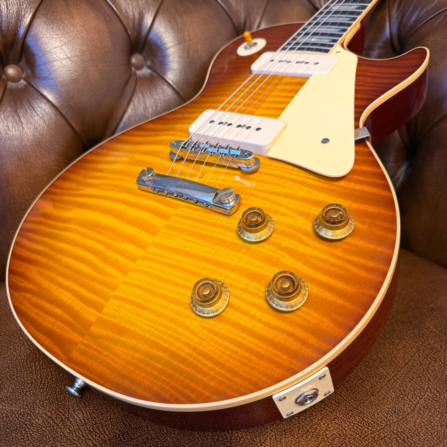 2024 Gibson Custom M2M Murphy Aged 1956 Les Paul Handpicked Top Ultra Light - Slow Ice Tea Fade
