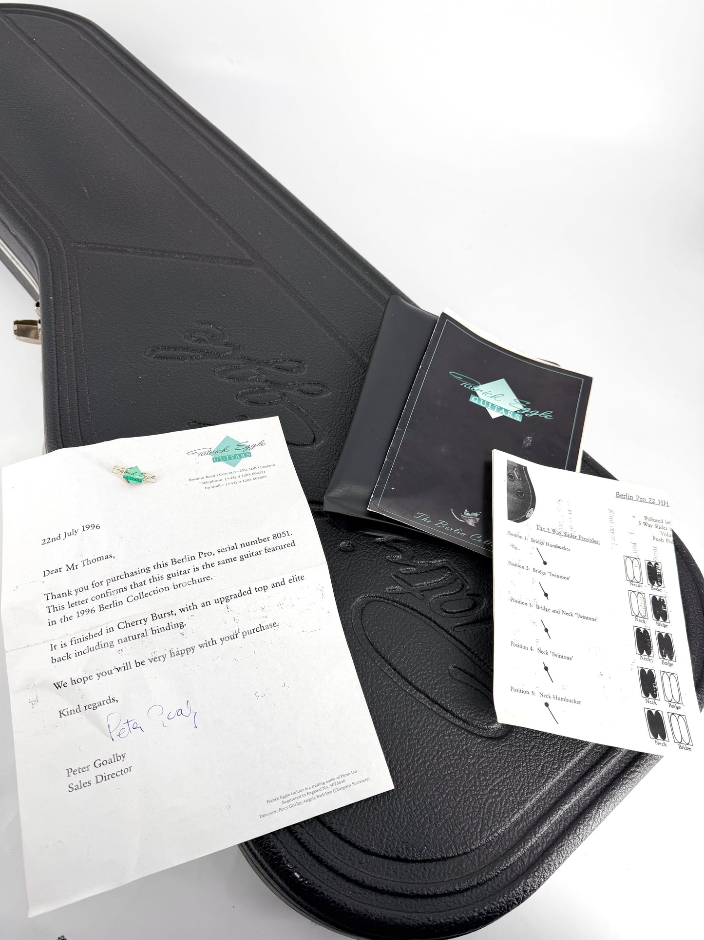 1996 Patrick Eggle Berlin Pro - Cherry Burst