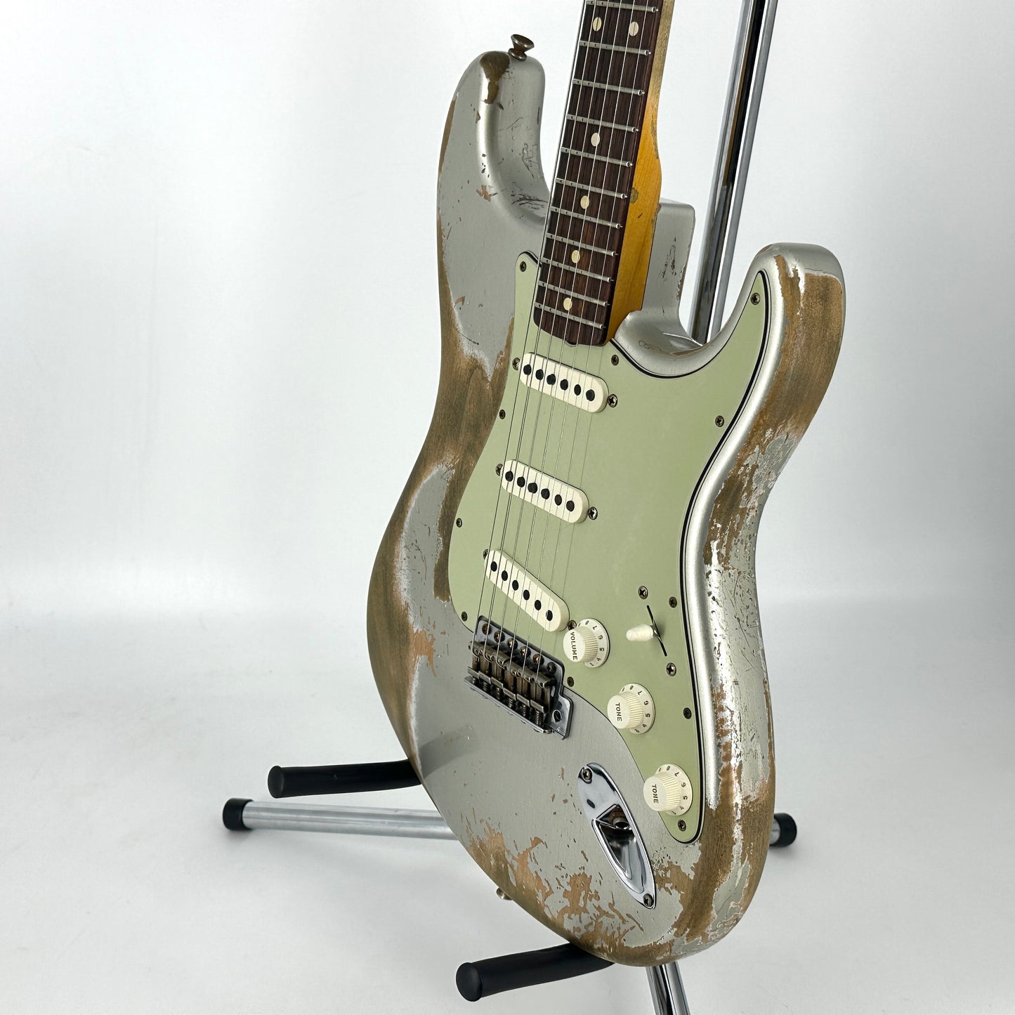 2021 Fender Custom Shop 60’s Stratocaster Super Heavy Relic – Inca Silver