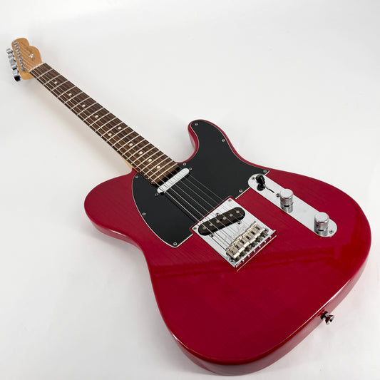 2014 Fender American Standard Ash Telecaster with Custom Shop Pickups - Crimson Transparent