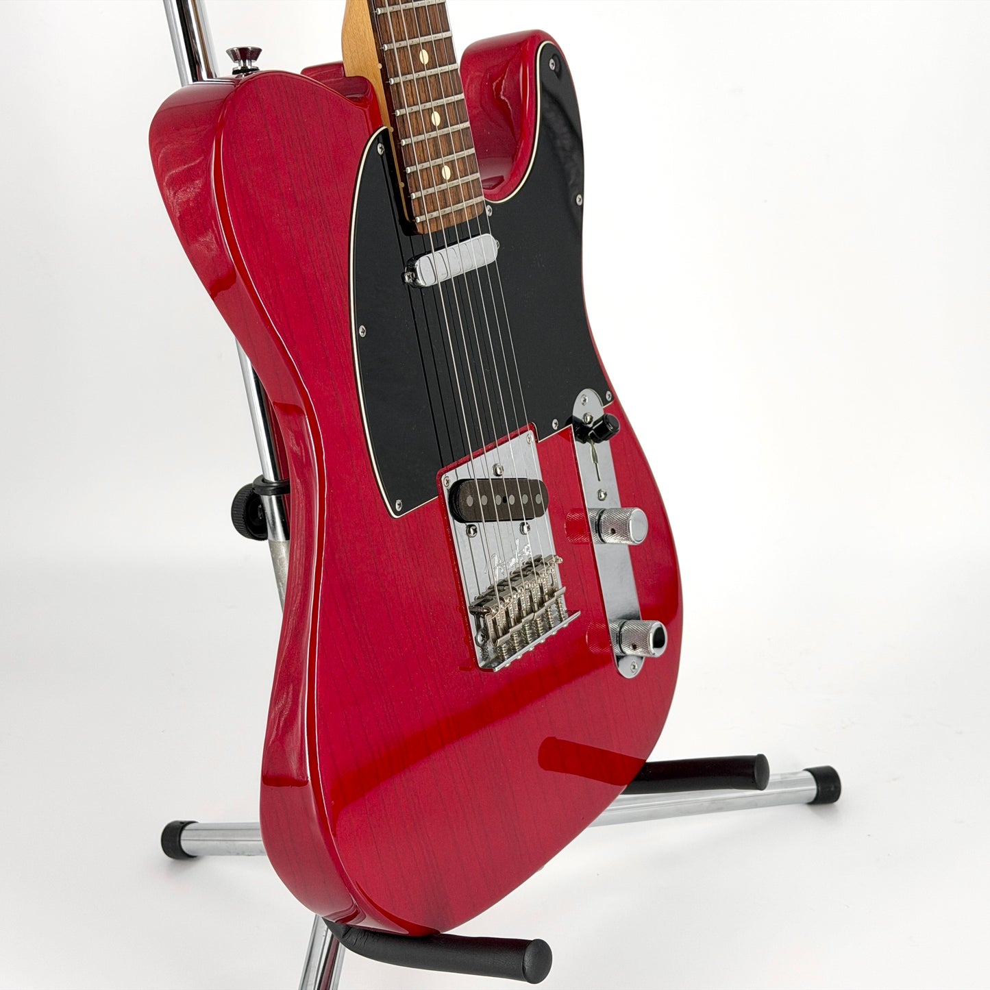 2014 Fender American Standard Ash Telecaster with Custom Shop Pickups - Crimson Transparent