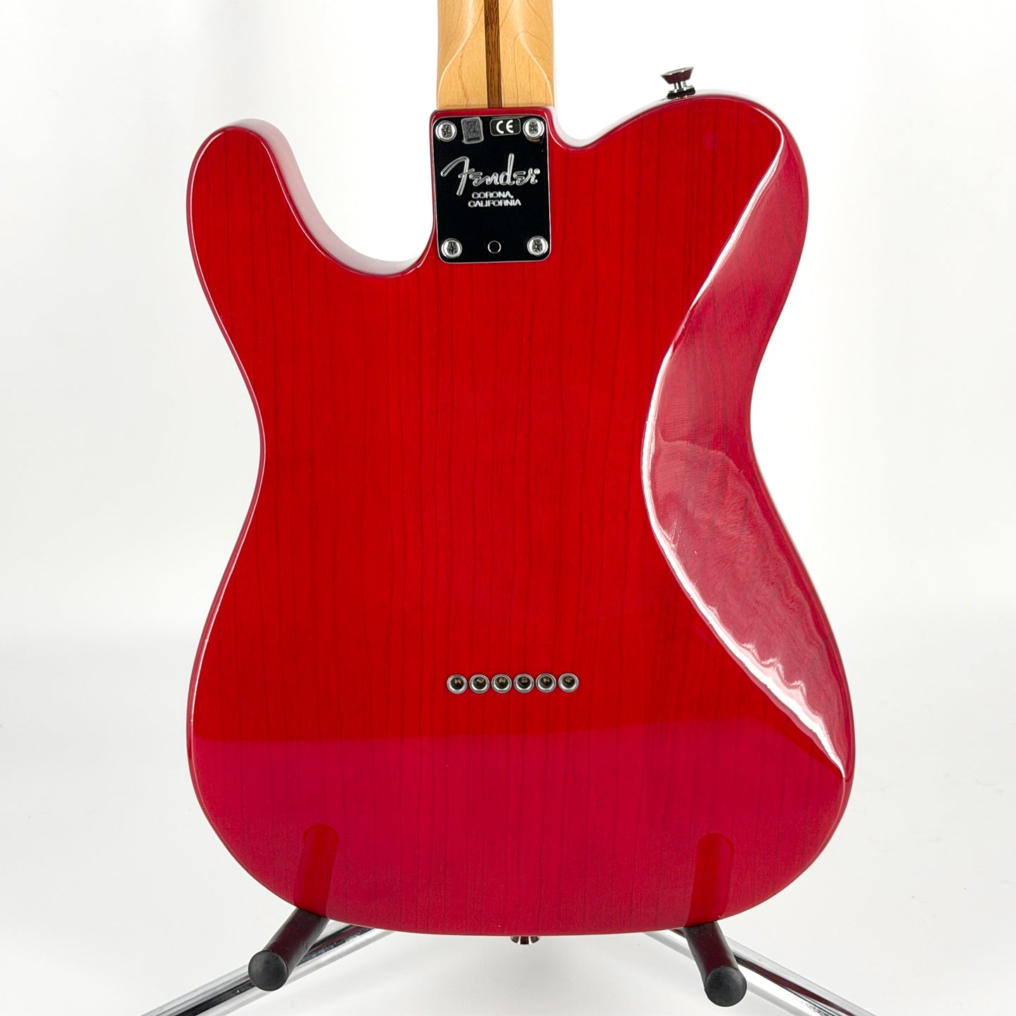 2014 Fender American Standard Ash Telecaster with Custom Shop Pickups - Crimson Transparent