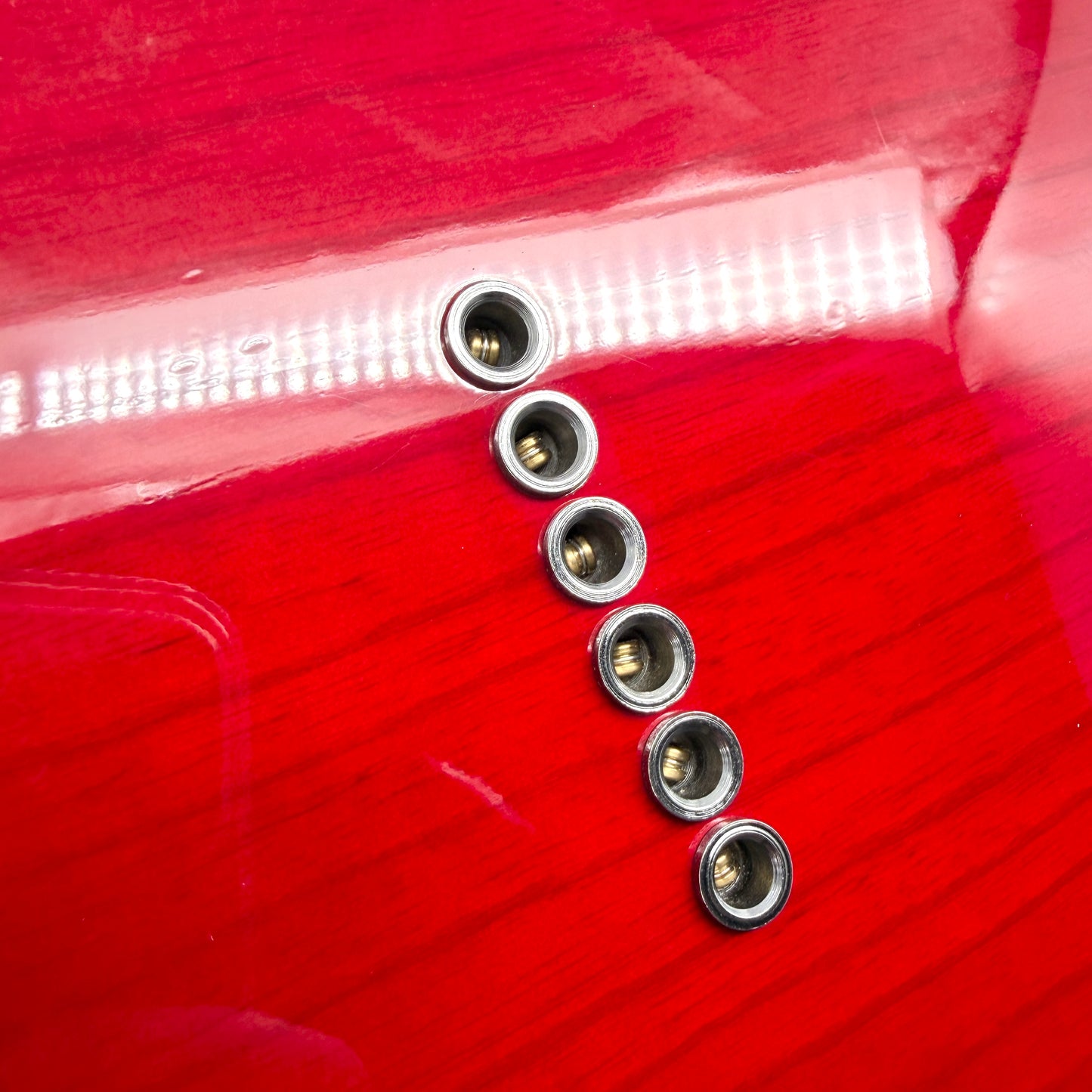 2014 Fender American Standard Ash Telecaster with Custom Shop Pickups - Crimson Transparent