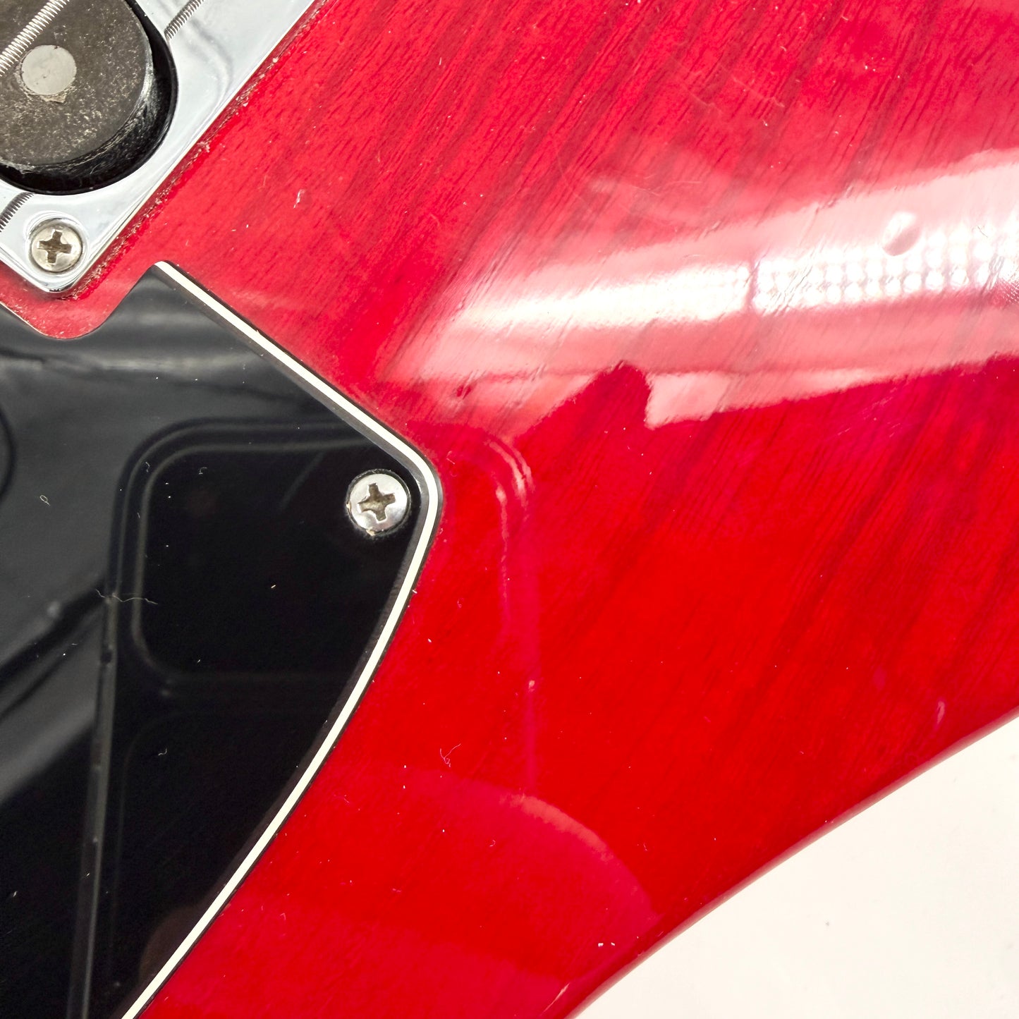 2014 Fender American Standard Ash Telecaster with Custom Shop Pickups - Crimson Transparent